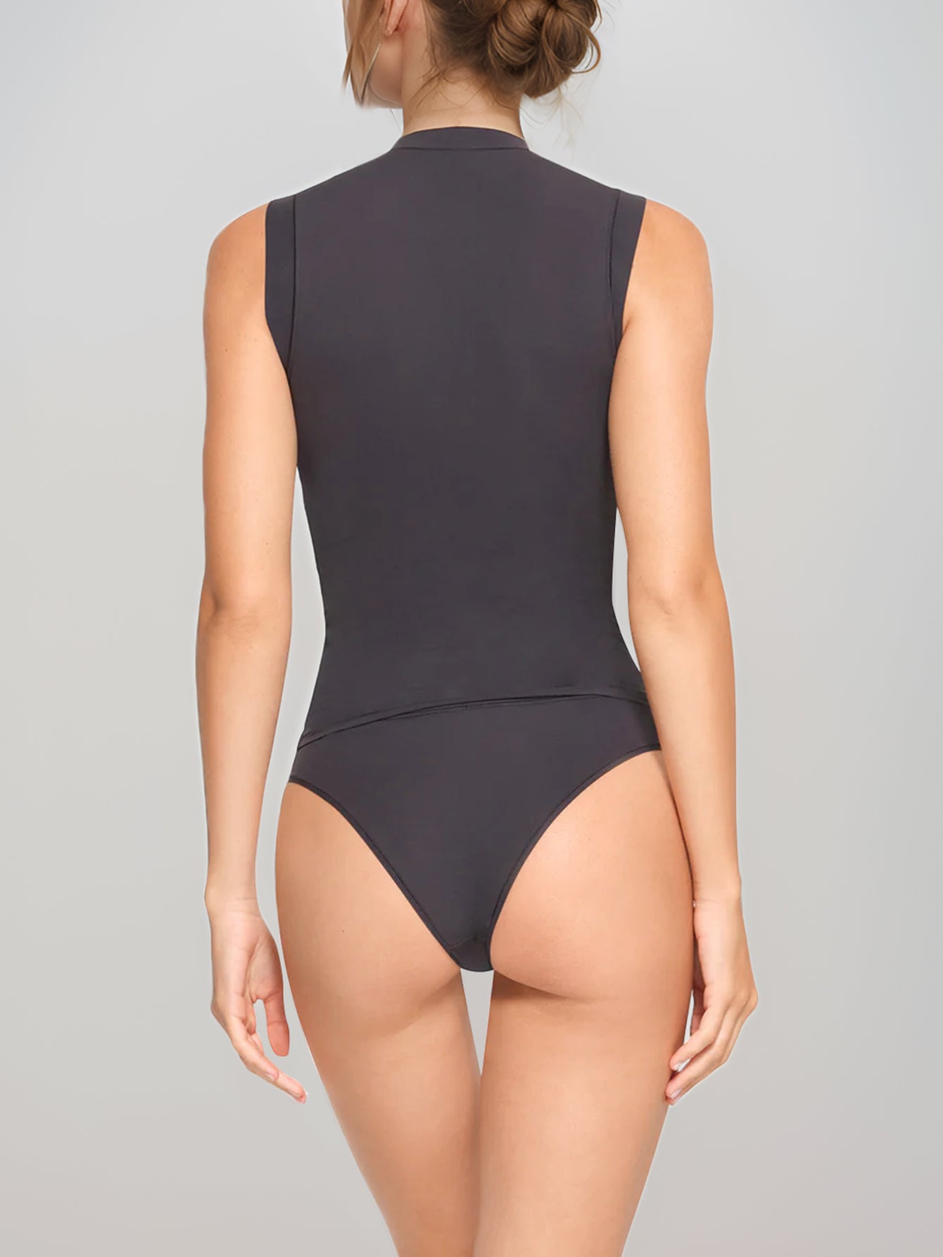 Sleeveless Bodysuits for Women Mock Neck Casual Tank Top Body Suit Shirts