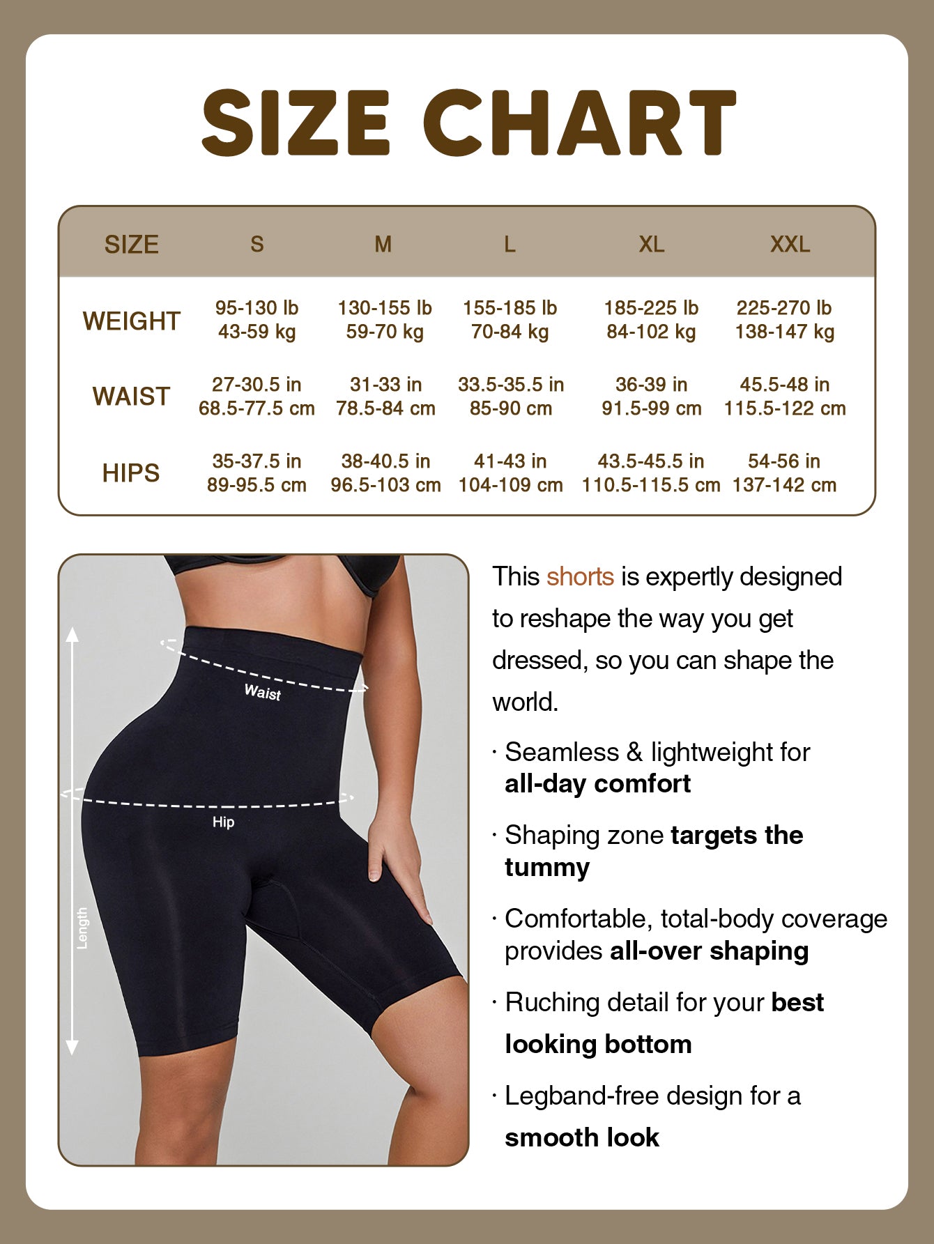 Flexible Fit Firm Control Shaping Shorts Thigh Slimming Shapewear