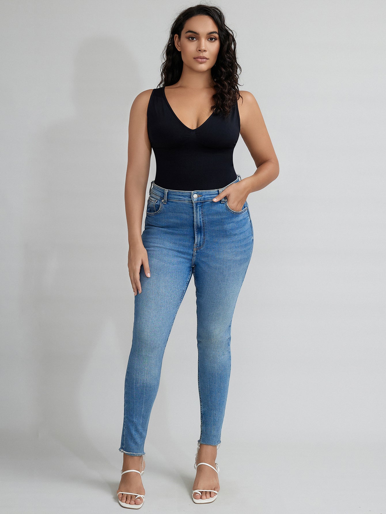 Tummy Control Tank Tops for Women Compression V-Neck Tanks