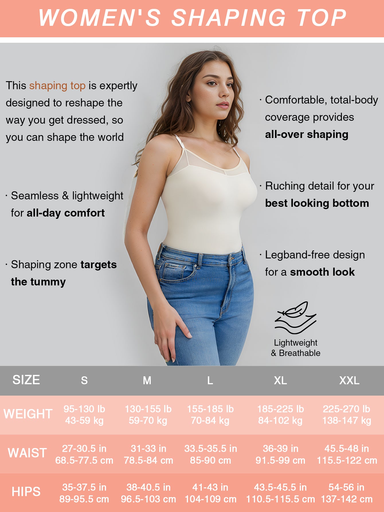 Women's Shaping Camisole Tops Everyday Layers Seamless Cami Top for Women