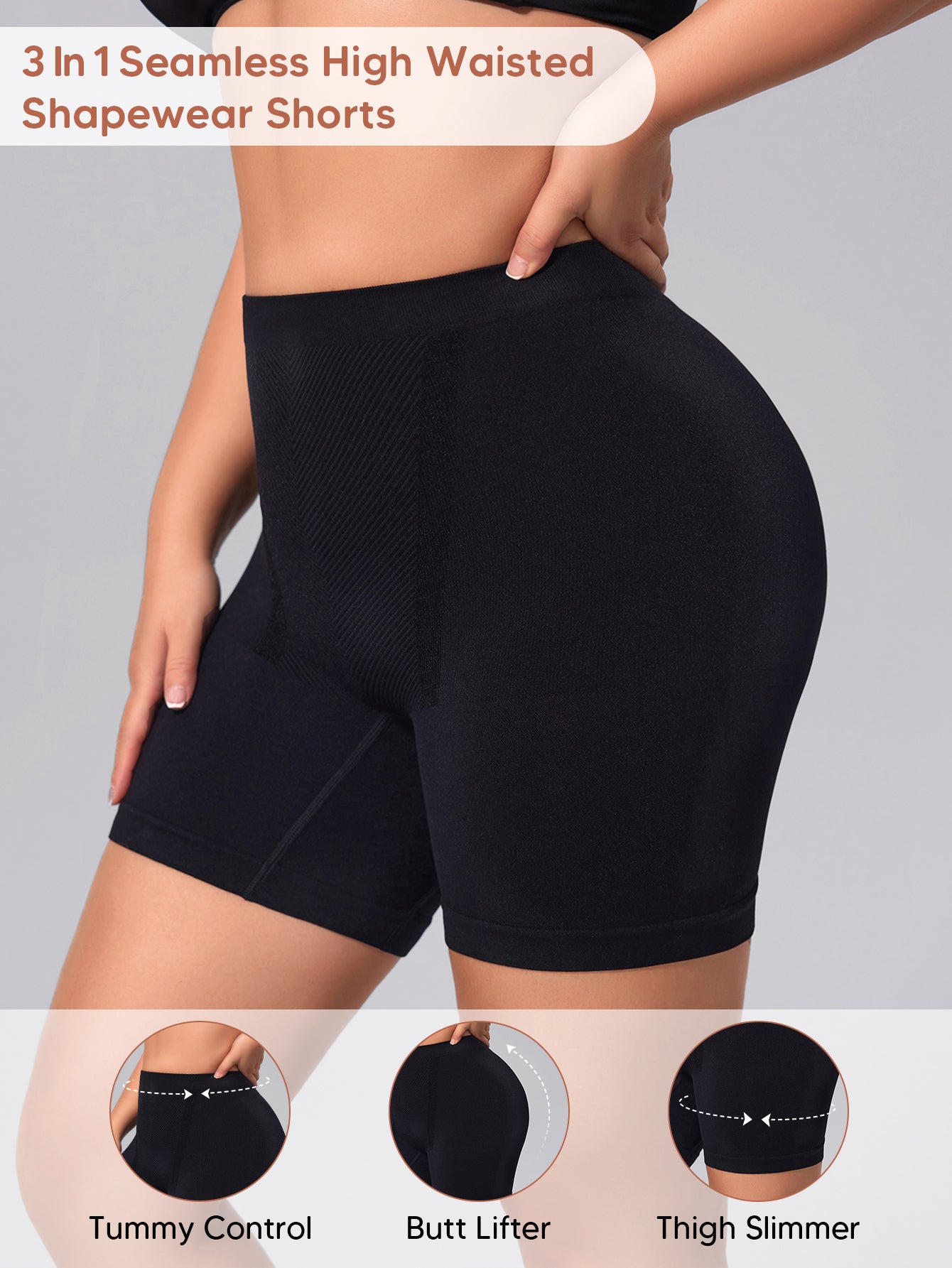 Seamless Shaping Slip Shorts for Women Light Tummy Control Shapewear Panties