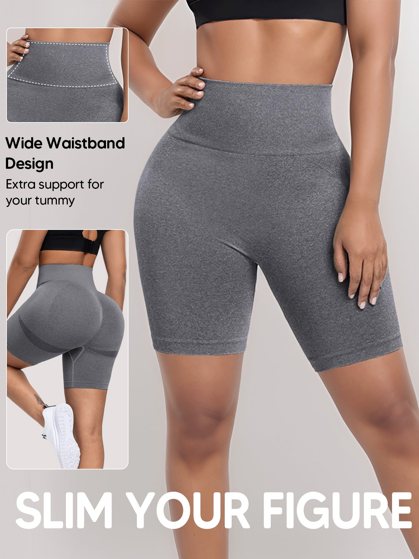 Women Scrunch Butt Workout Yoga Shorts Seamless Butt Lifting Gym Shorts