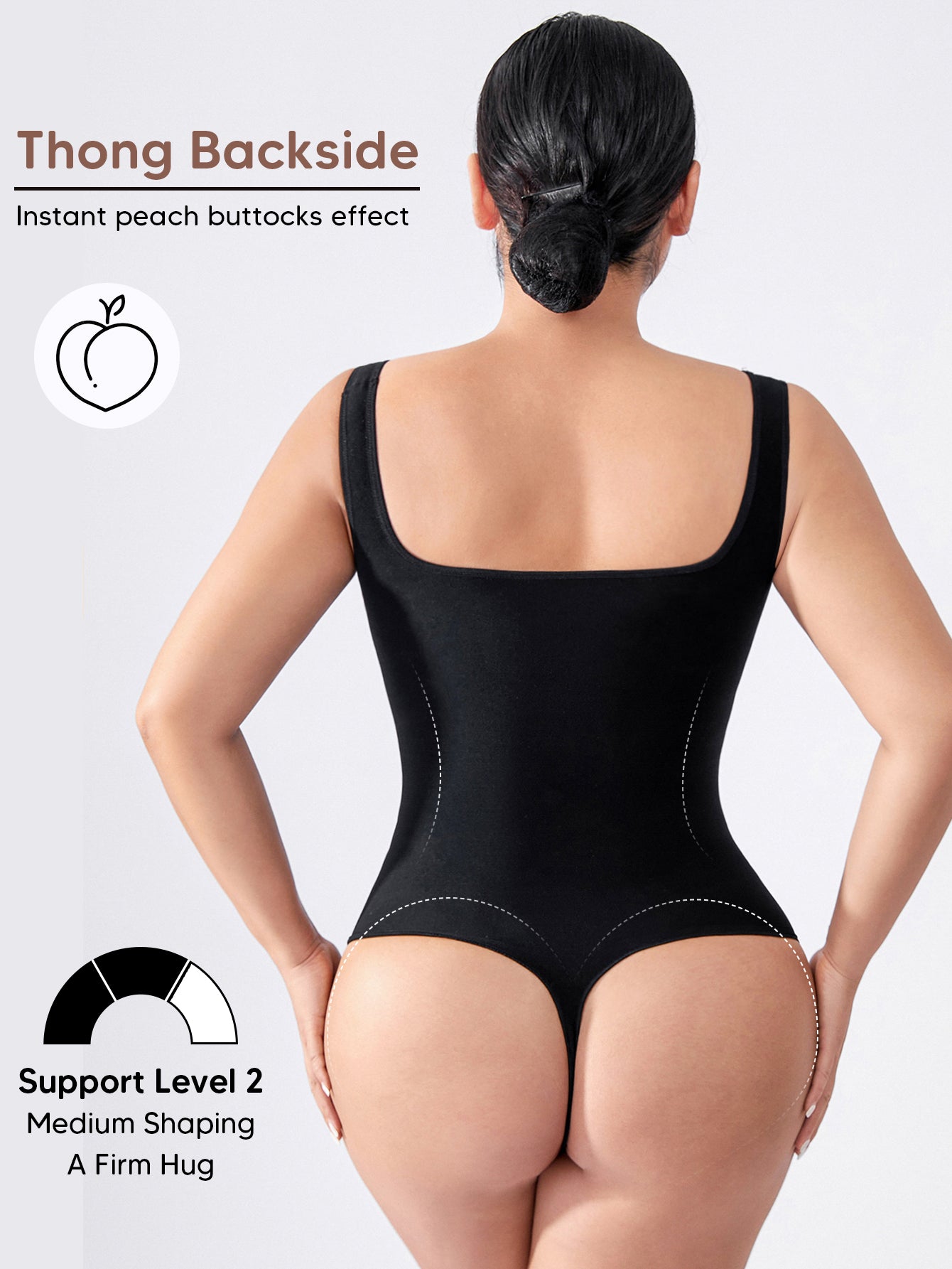 Shapewear Bodysuit for Women Tummy Control V-Neck Tank Top Thong Body Shaper