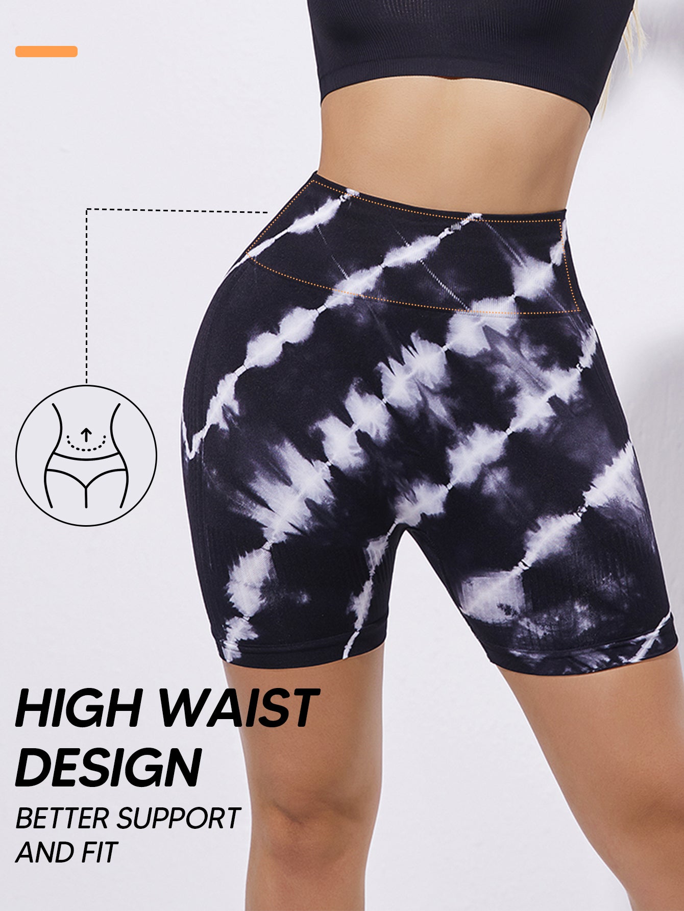 Tie Dye Athletic Shorts for Women Seamless Scrunch Soft Active Shorts