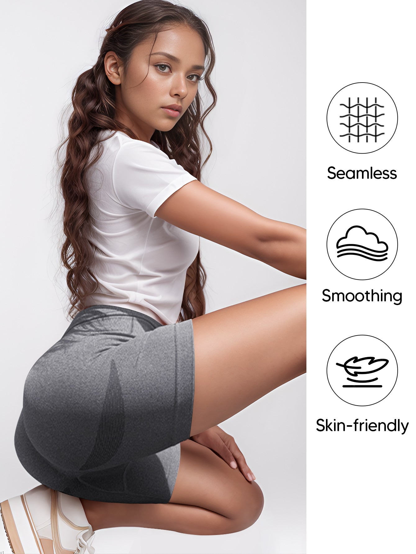 Women Scrunch Butt Workout Yoga Shorts Seamless Butt Lifting Gym Shorts