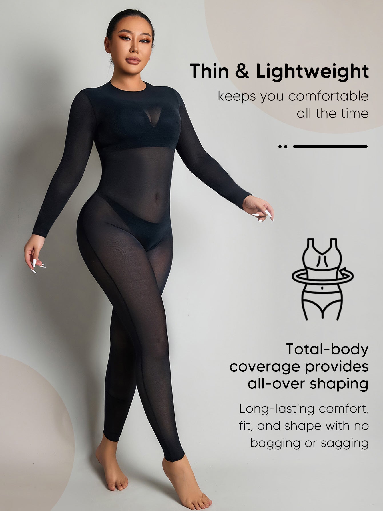 Sexy Sheer See Through Mesh Zippered Jumpsuit For Women Bodycon Outfits