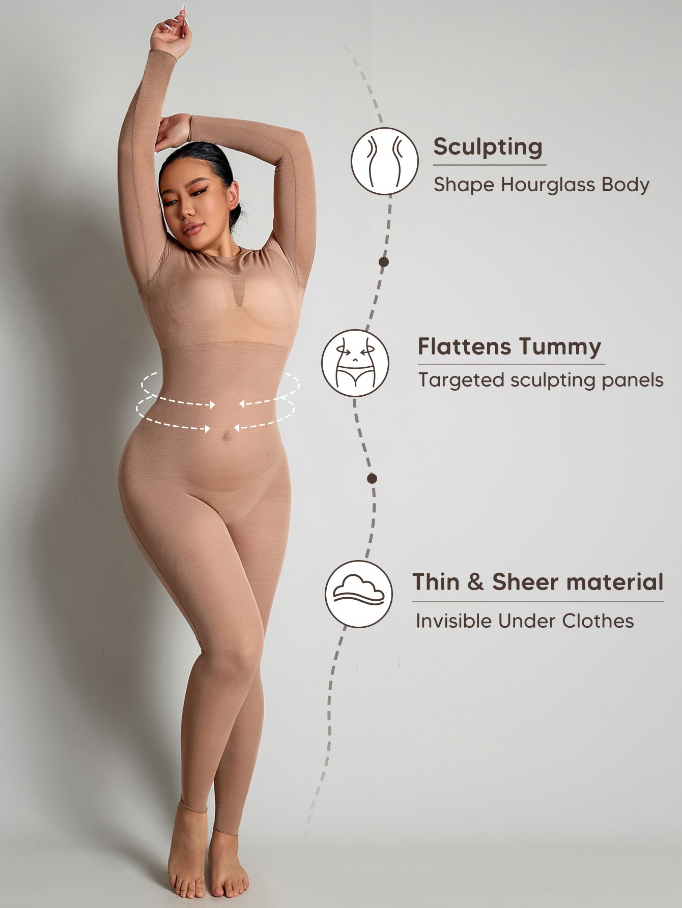 Sexy Sheer See Through Mesh Zippered Jumpsuit For Women Bodycon Outfits
