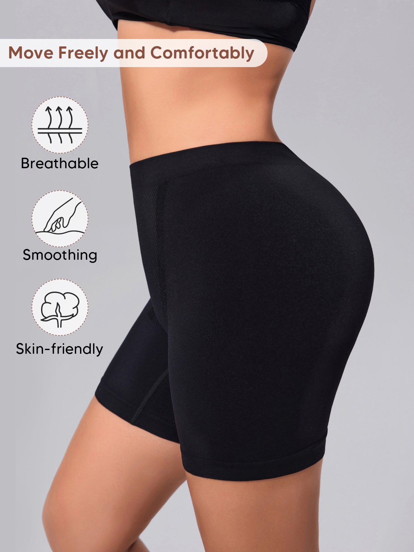 Seamless Shaping Slip Shorts for Women Light Tummy Control Shapewear Panties