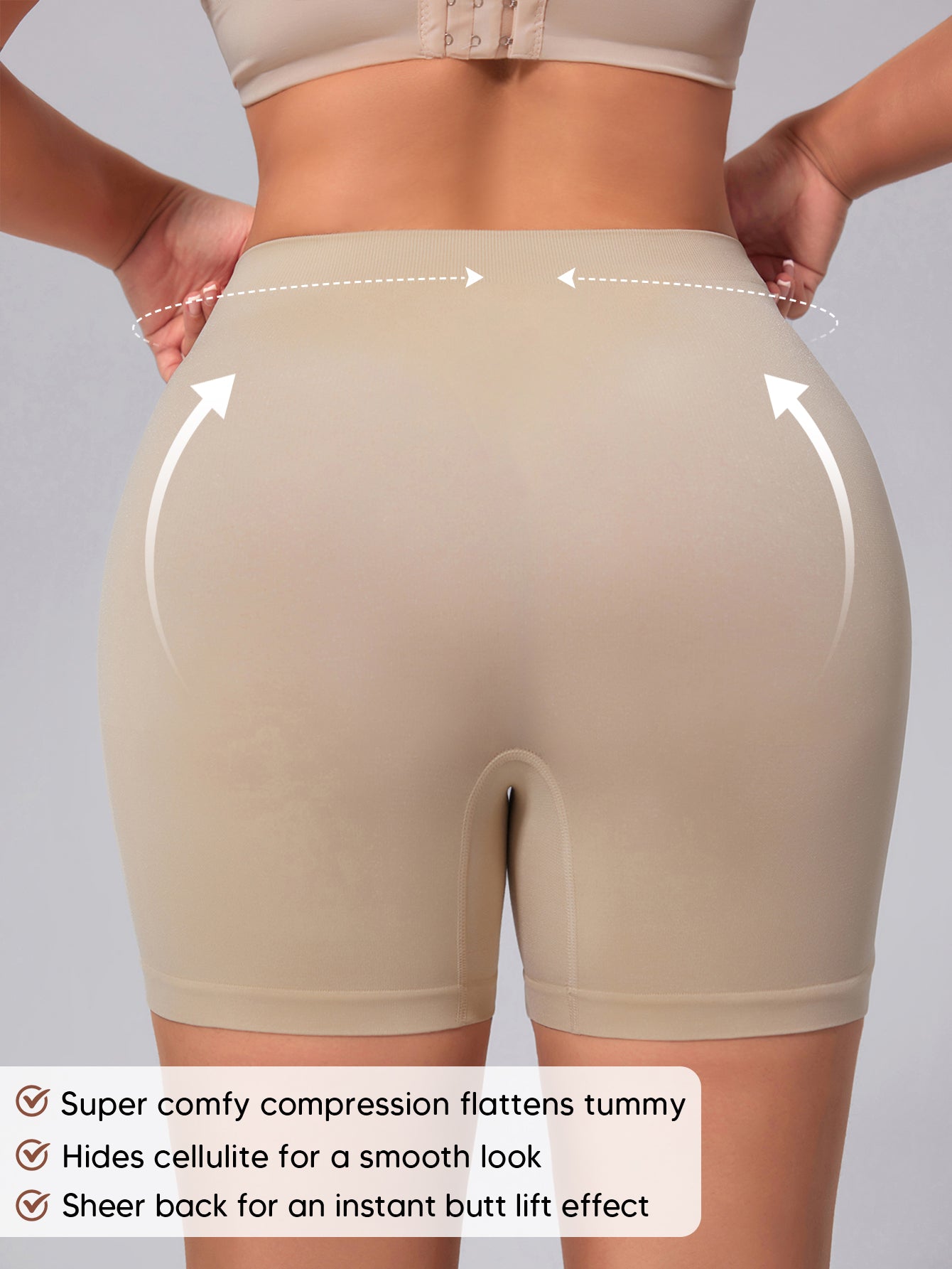 Seamless Shaping Slip Shorts for Women Light Tummy Control Shapewear Panties