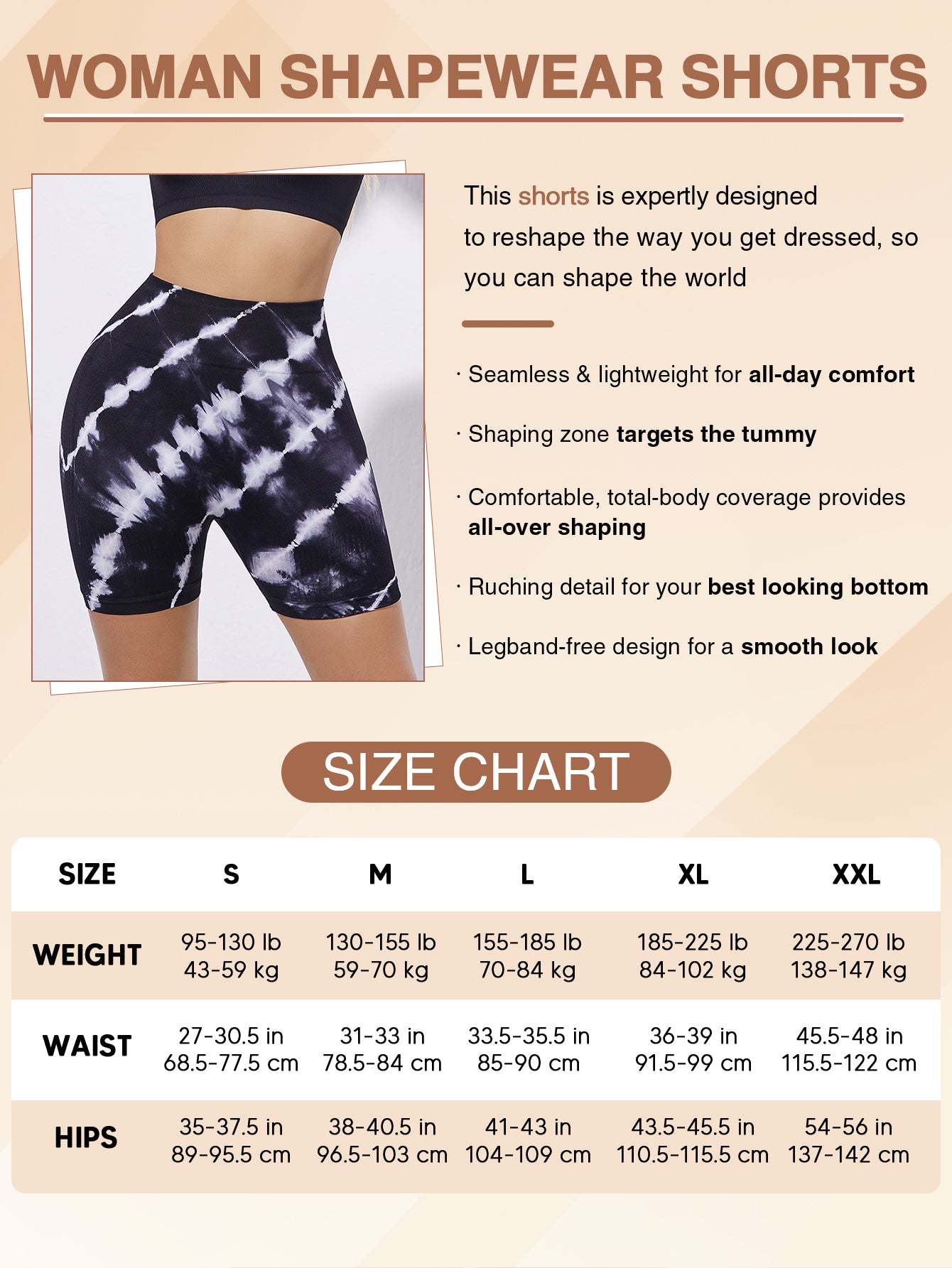 Tie Dye Athletic Shorts for Women Seamless Scrunch Soft Active Shorts