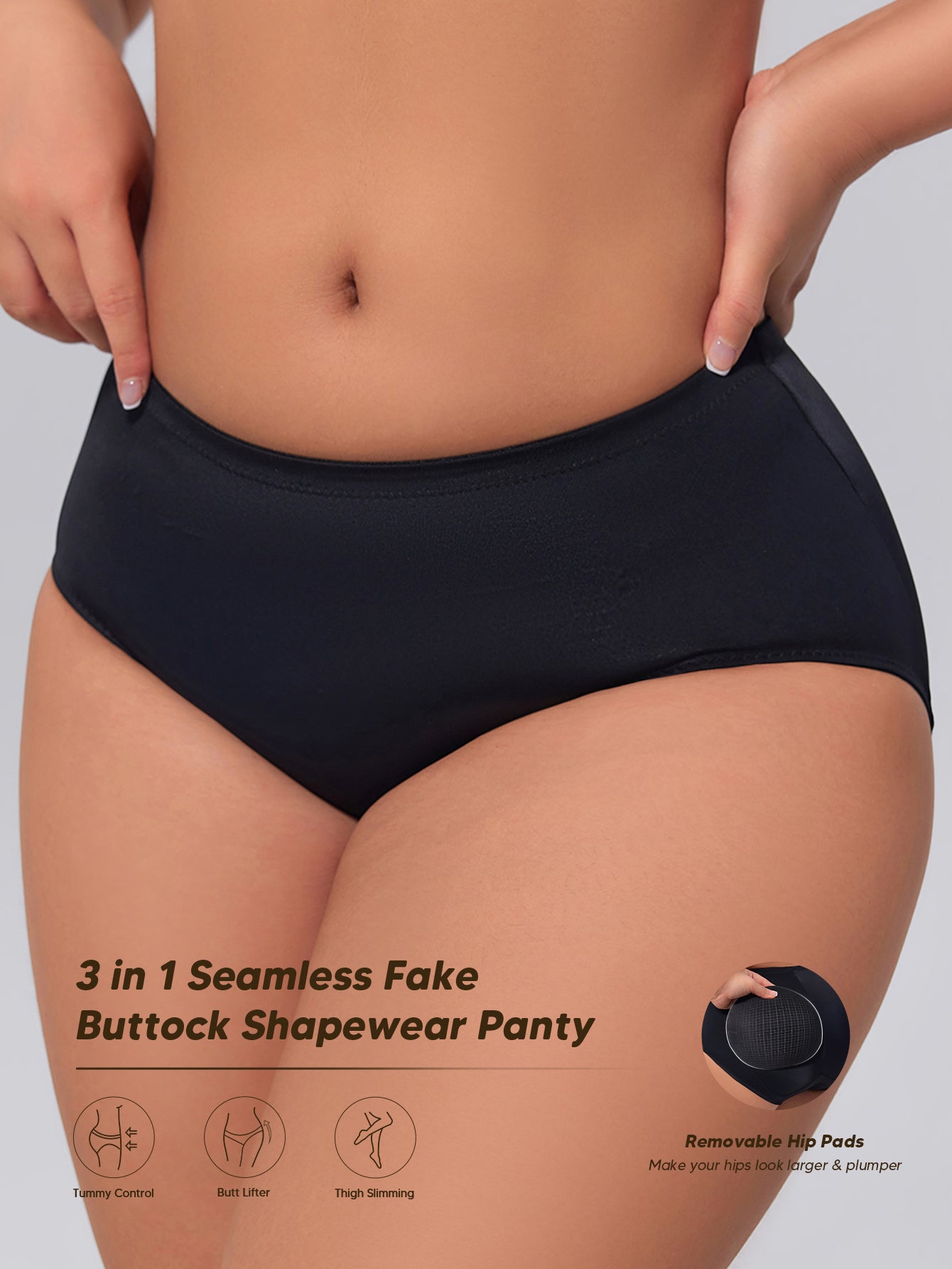 Fake Buttock Briefs Butt Lifter Padded Panties Hip Enhancer Underwear Shapewear