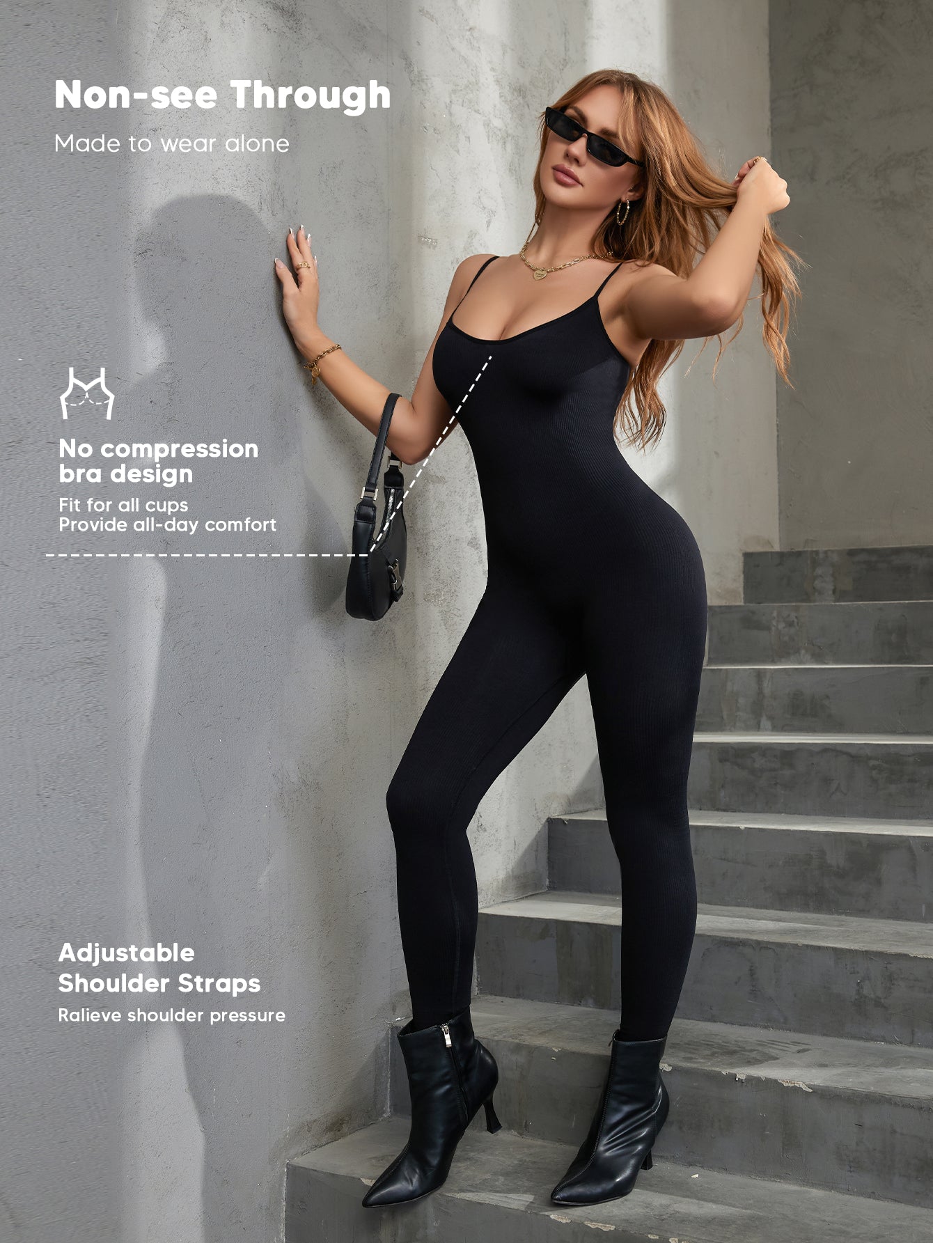 Sleeveless Spaghetti Strap Bodycon Ribbed One Piece Jumpsuits Rompers