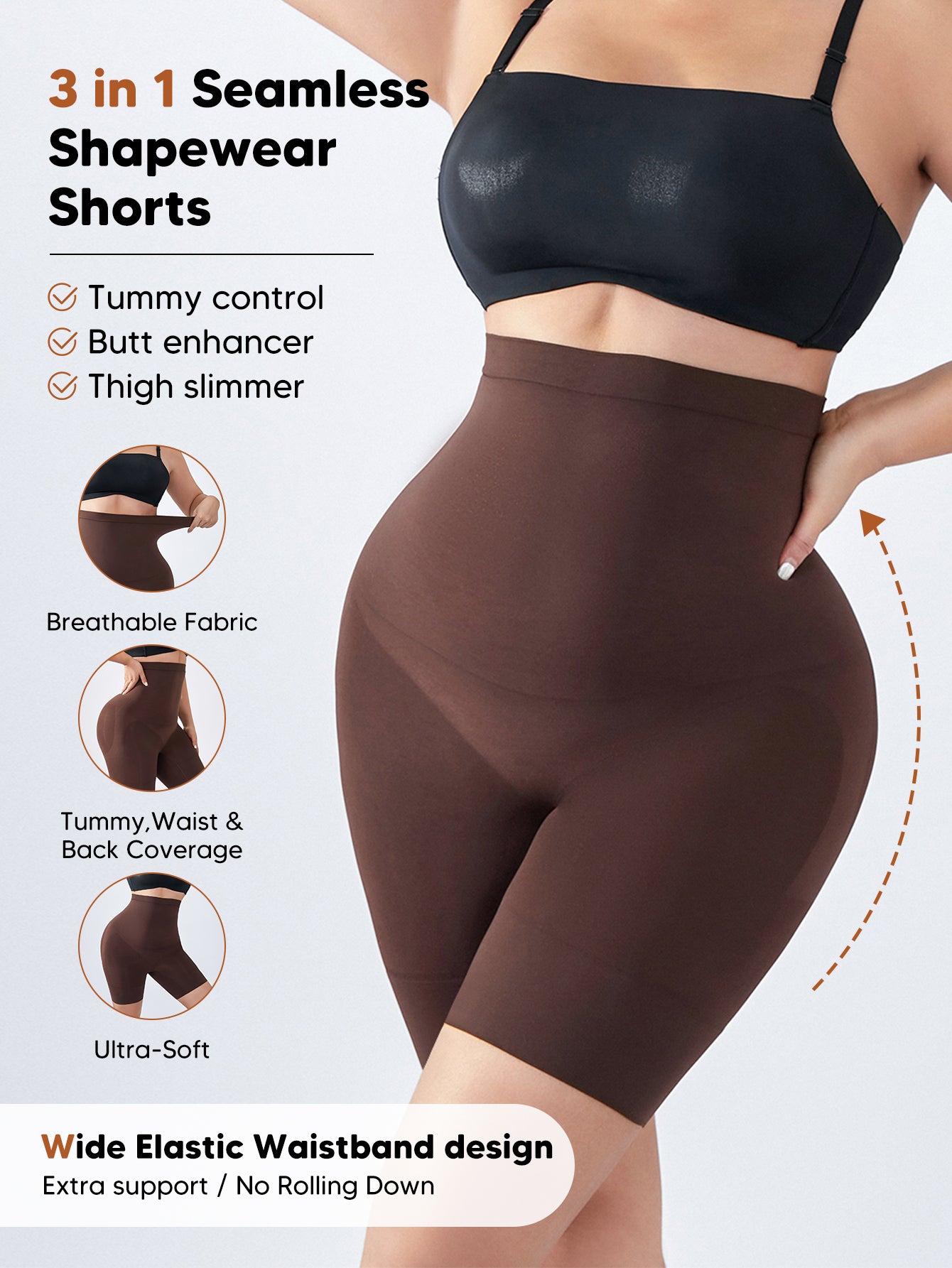 High Waisted Body Shaper Shorts Shapewear for Women Girdle Tummy Slimmer