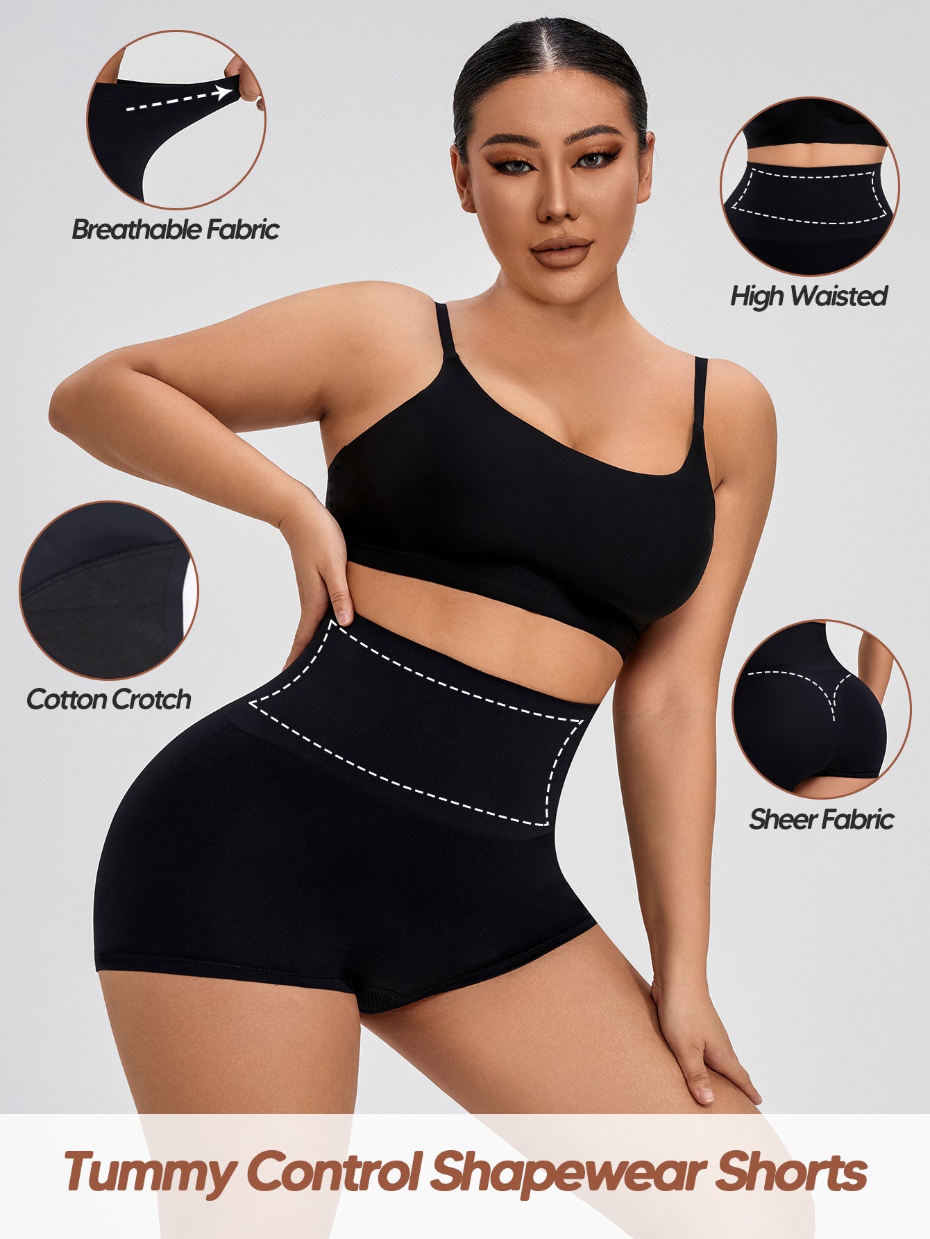 Womens Underwear Tummy Control Underwear Butt Lifting Shorts Shaping Briefs