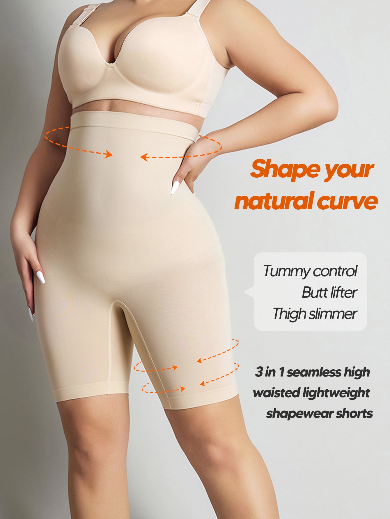 Seamless Shaping Boyshorts Panties for Women Comfy Under Dress Shapewear Shorts