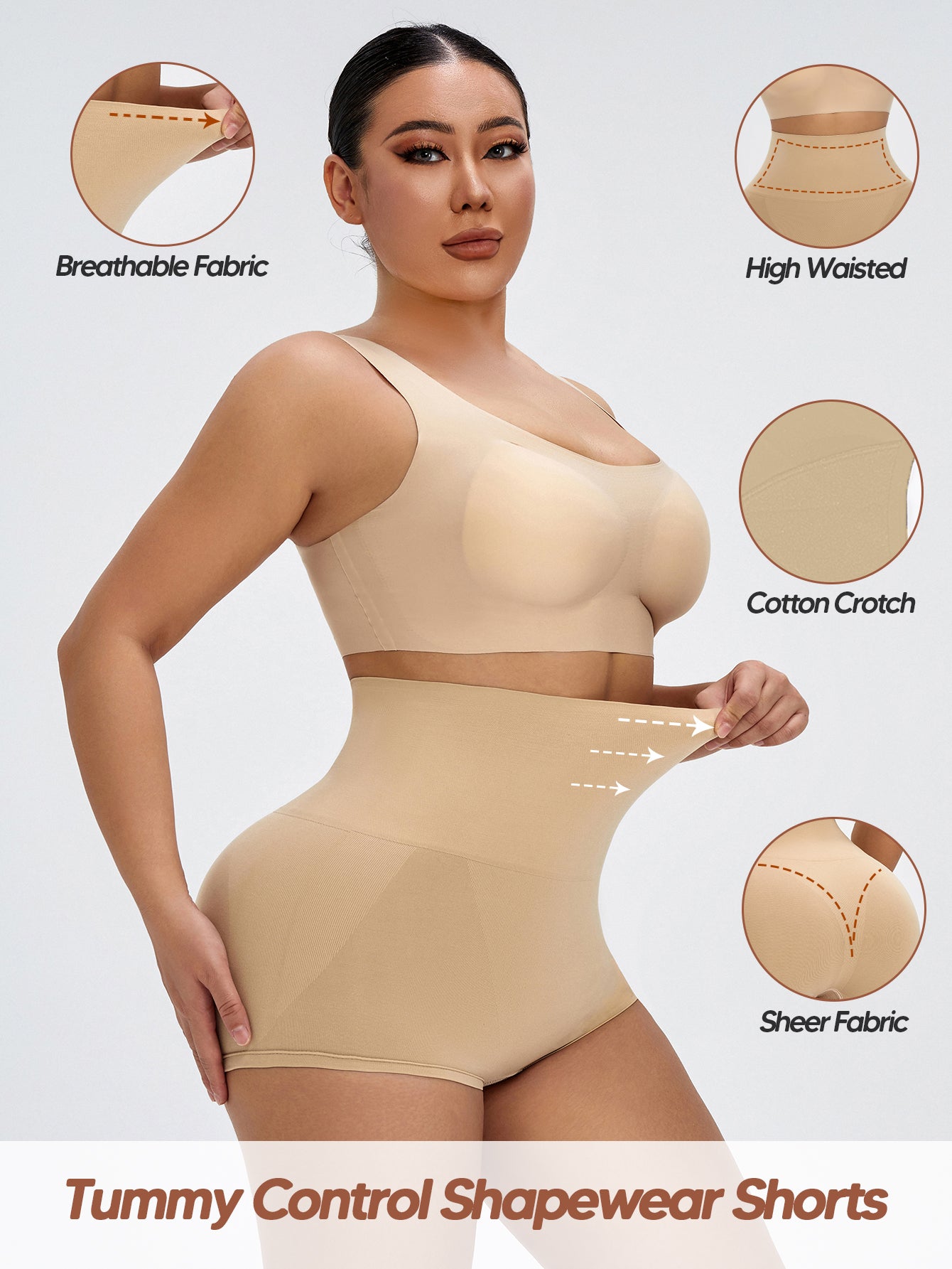 Womens Underwear Tummy Control Underwear Butt Lifting Shorts Shaping Briefs