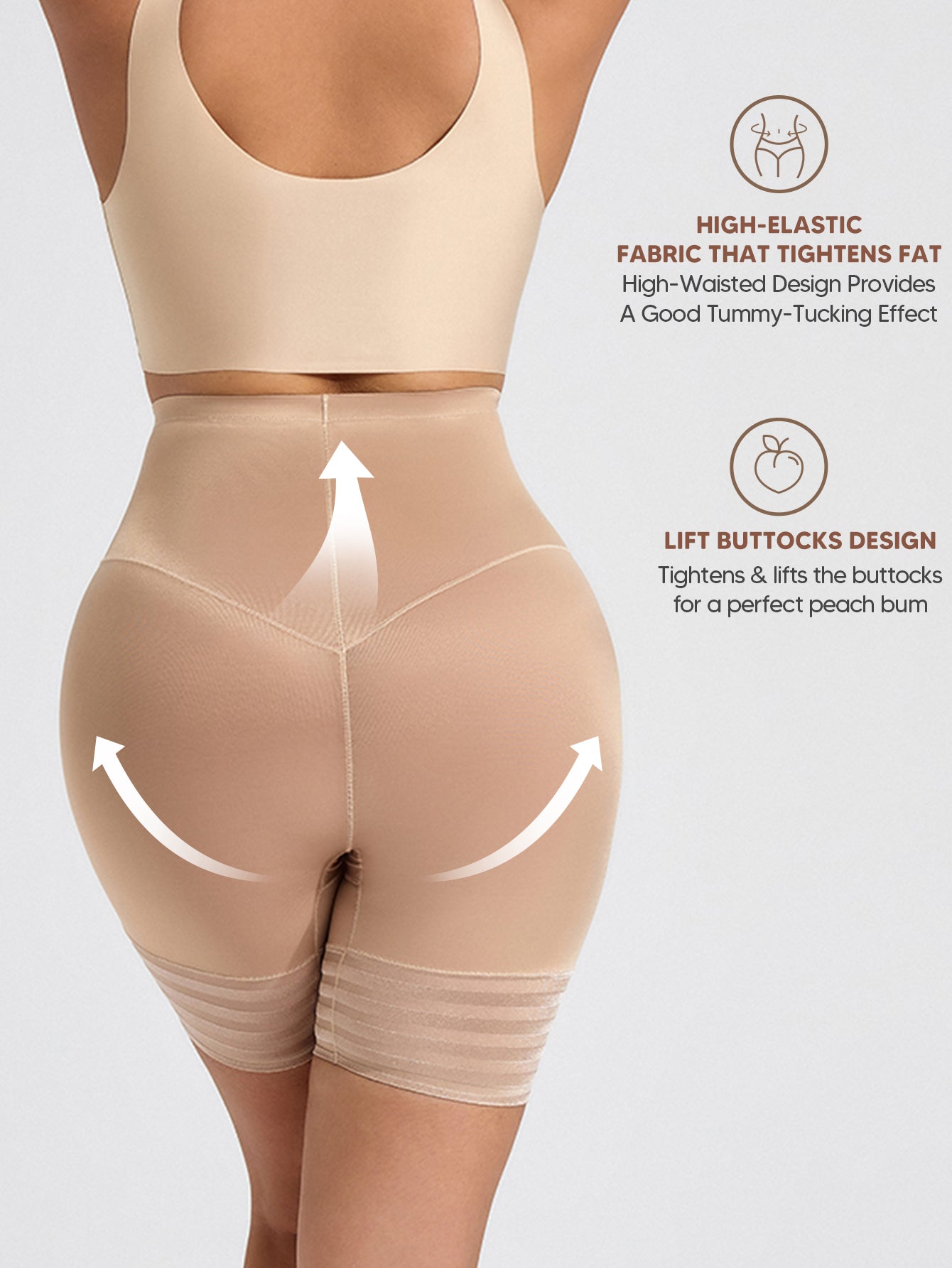 MUEE Waist Cincher Shapewear Shorts Body Shaper Shorts Girdles Thigh Slimmer