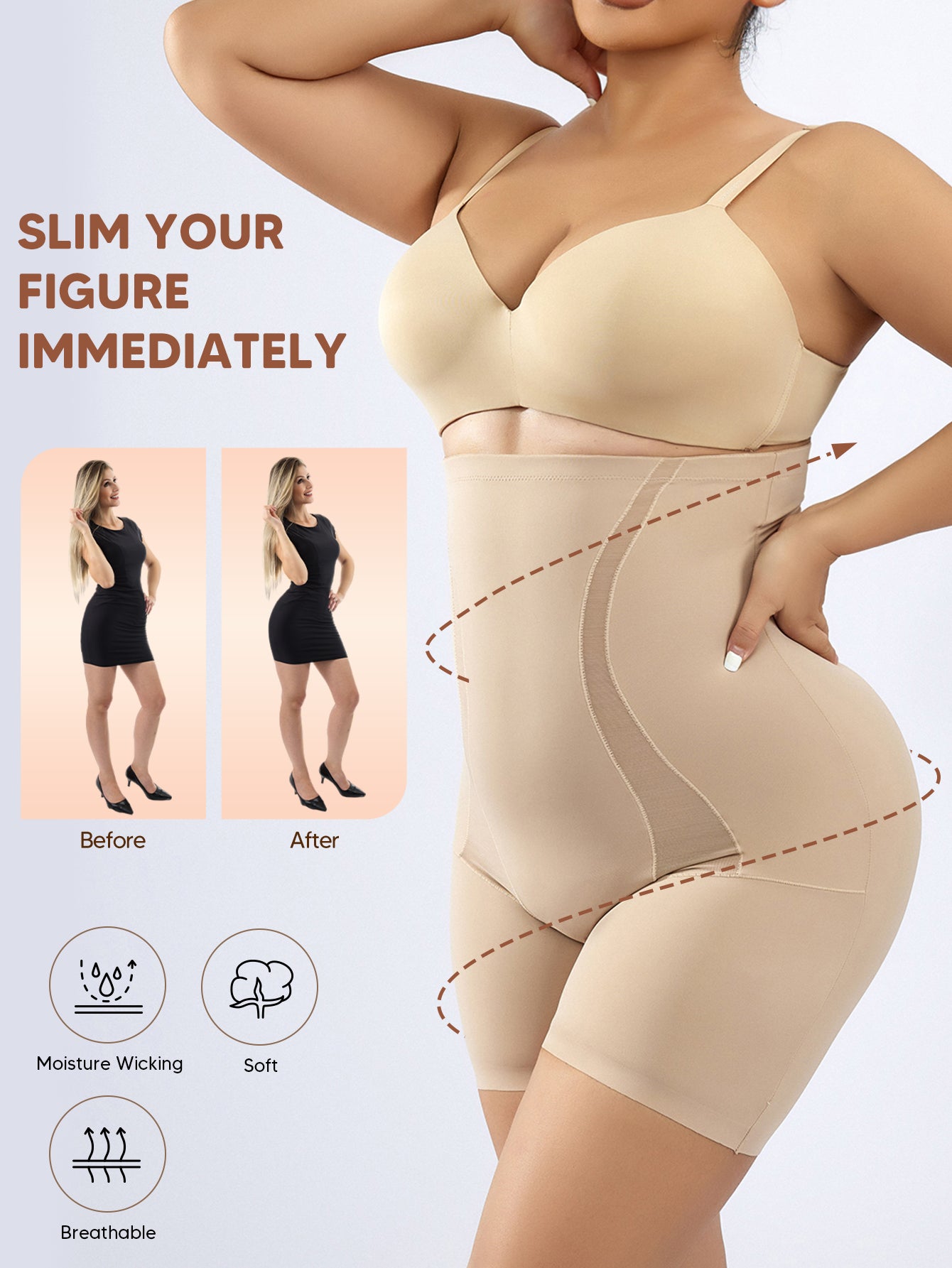 Shaping Shorts Panties for Women Slip Shorts Under Dress Shapewear Girdles