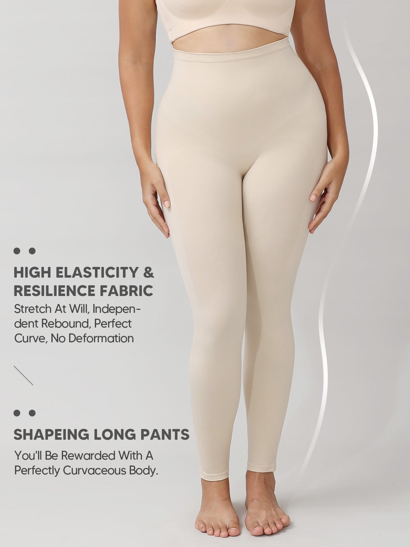 Leggings for Women Tummy Control  Seamless Body Shaper Thigh Slimmer
