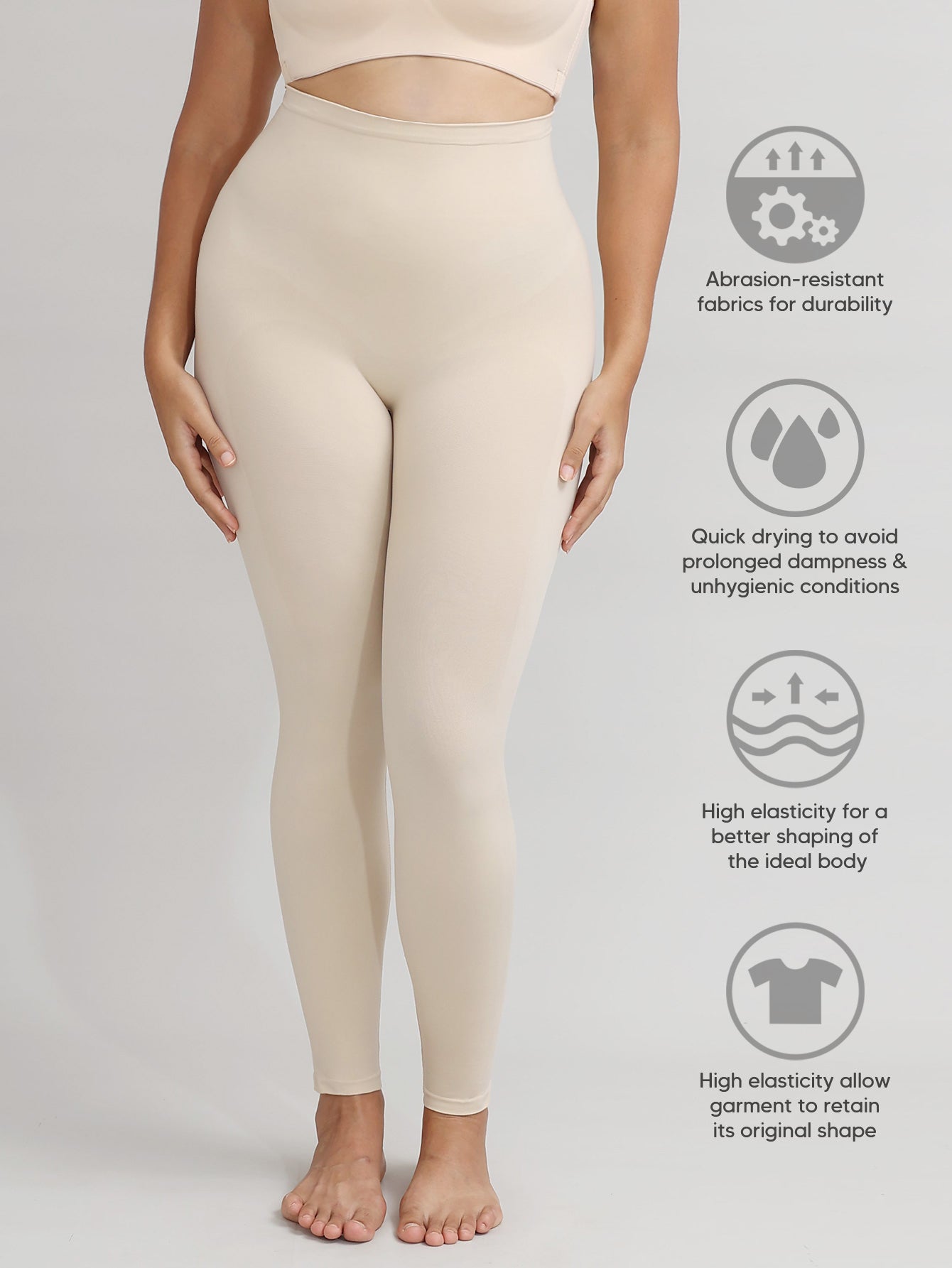 Leggings for Women Tummy Control  Seamless Body Shaper Thigh Slimmer