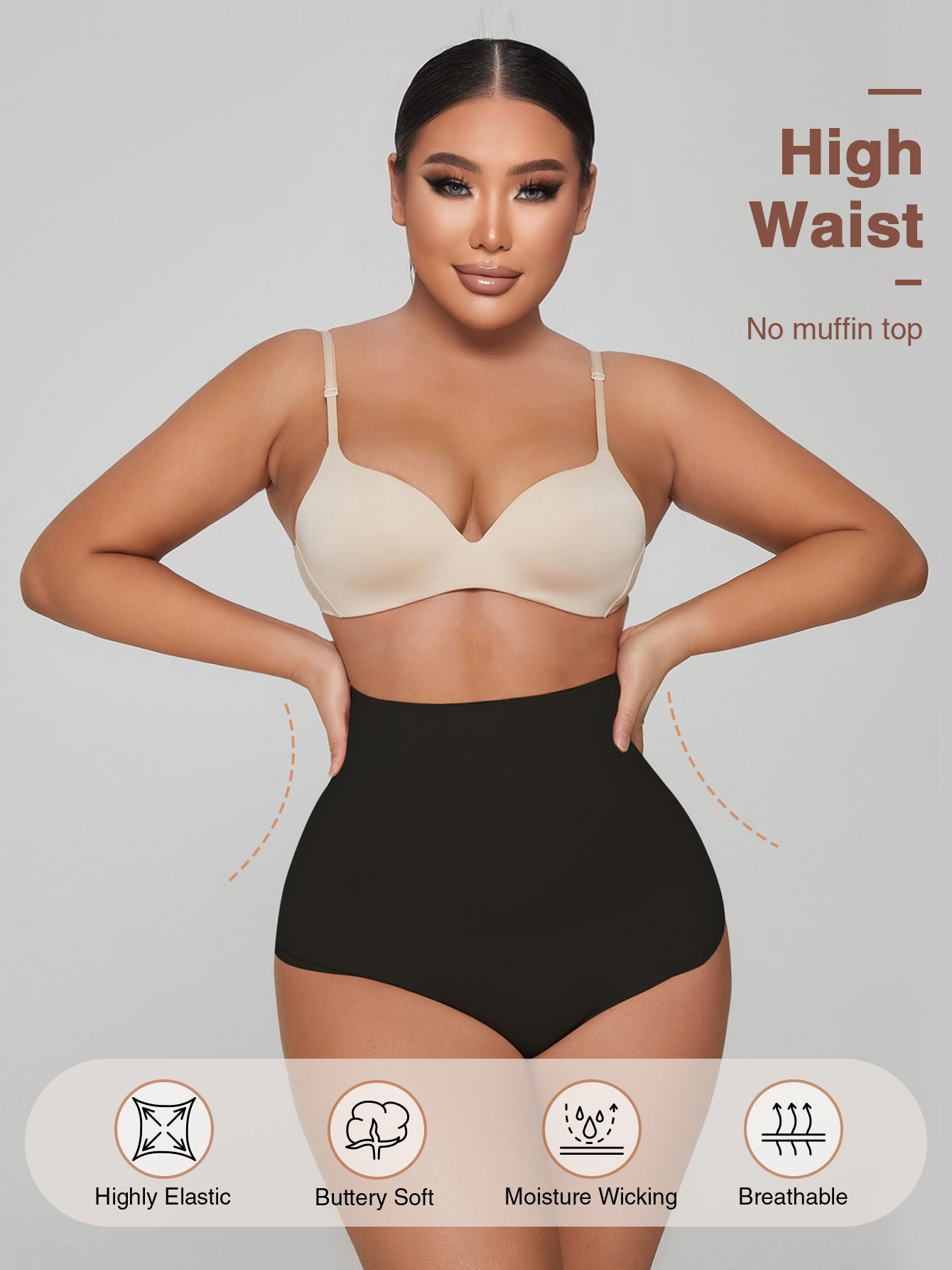 Tummy Control Thong Shapewear for Women Shaping Underwear Seamless Panties Girdle