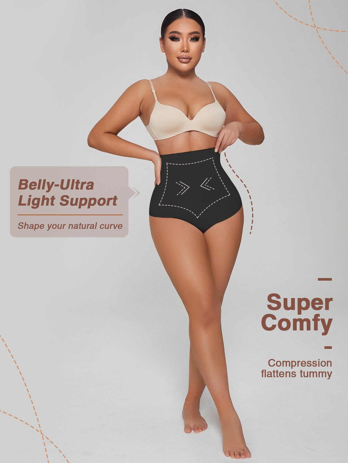 Tummy Control Thong Shapewear for Women Shaping Underwear Seamless Panties Girdle