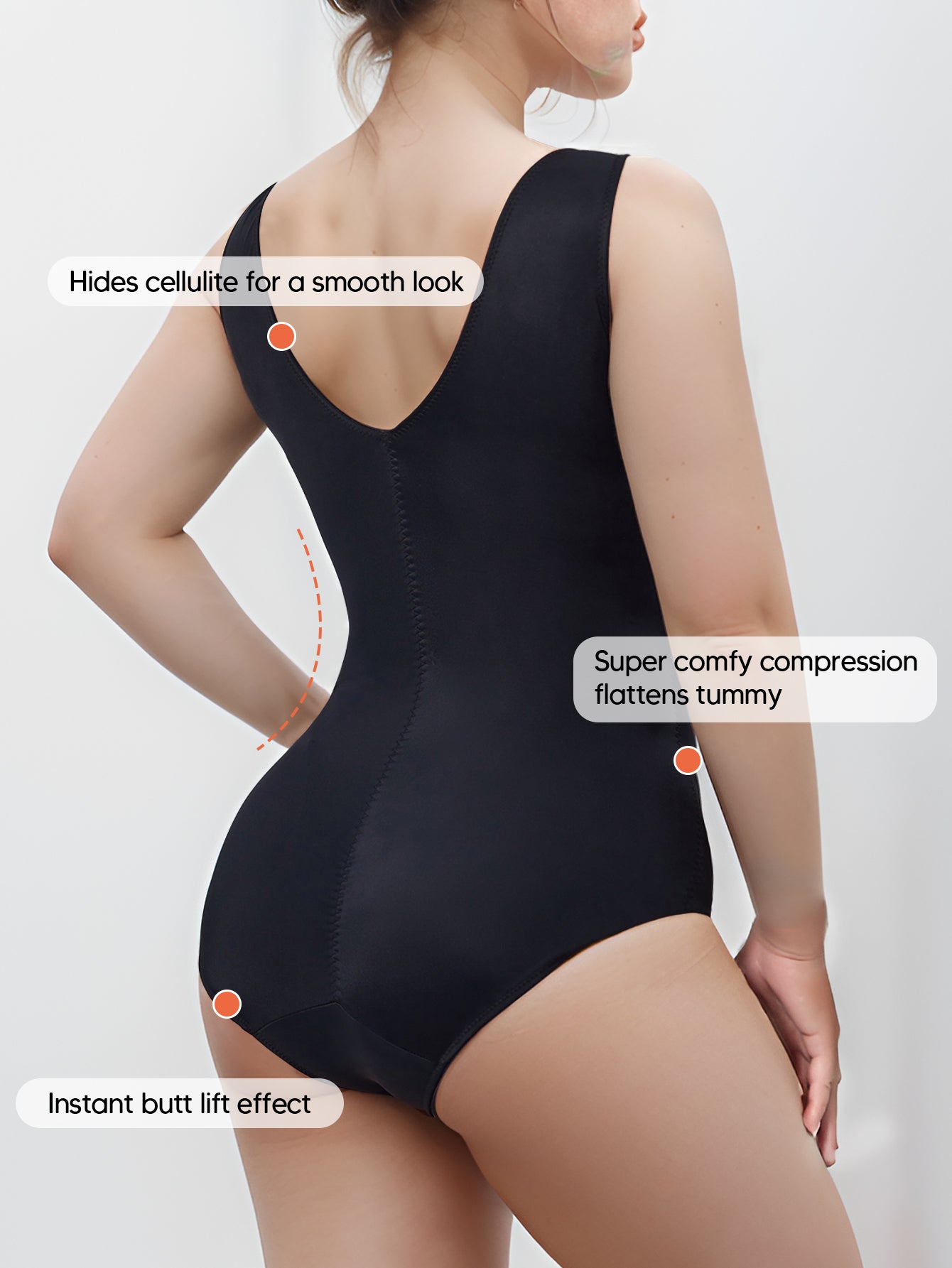 Women Trendy Sleeveless Bodysuit Full Body Shaper Going Out Tank Top Body Suit