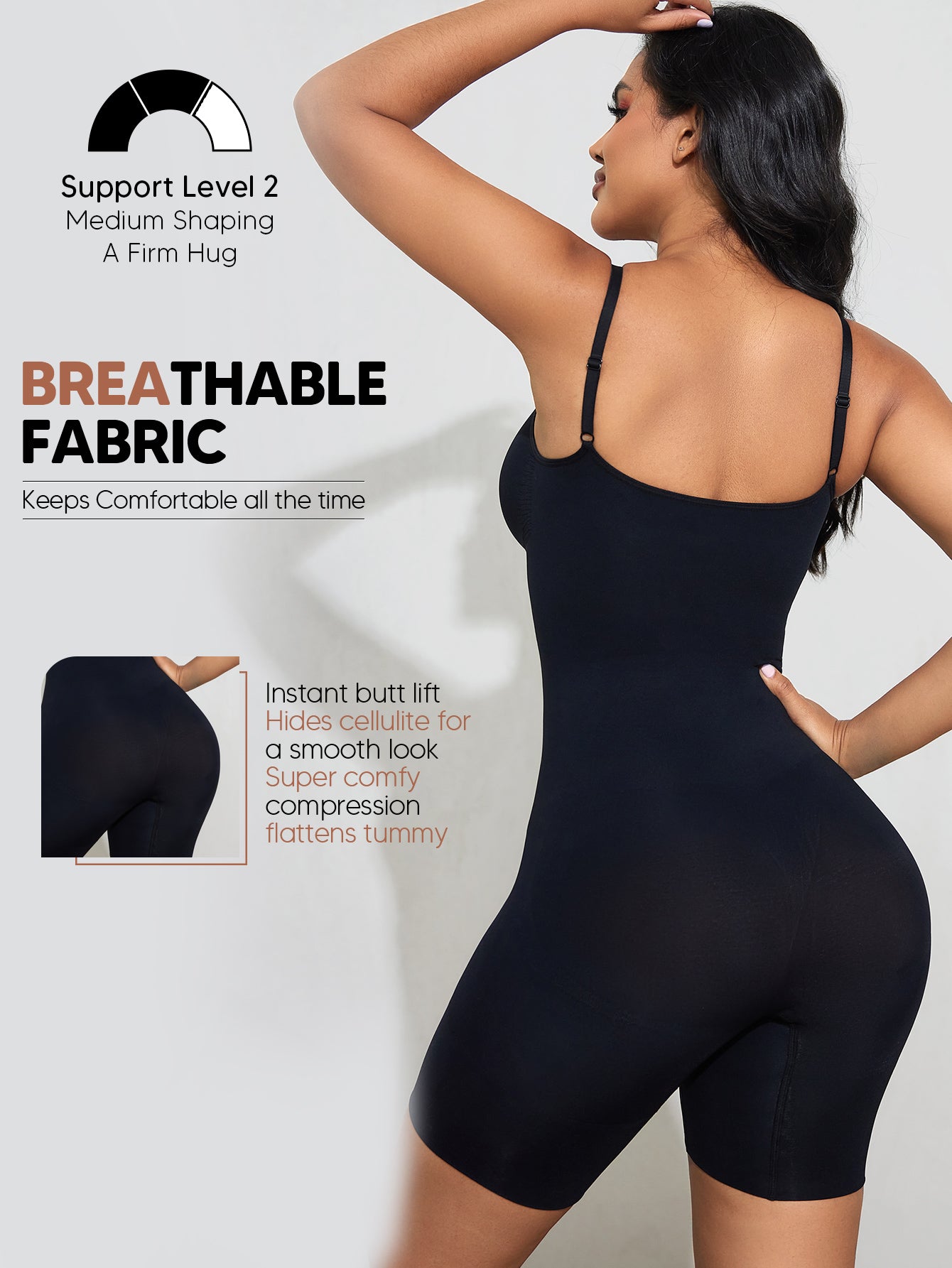 Low Back Shapewear for Women Tummy Control Bodysuit for Wedding Dresses