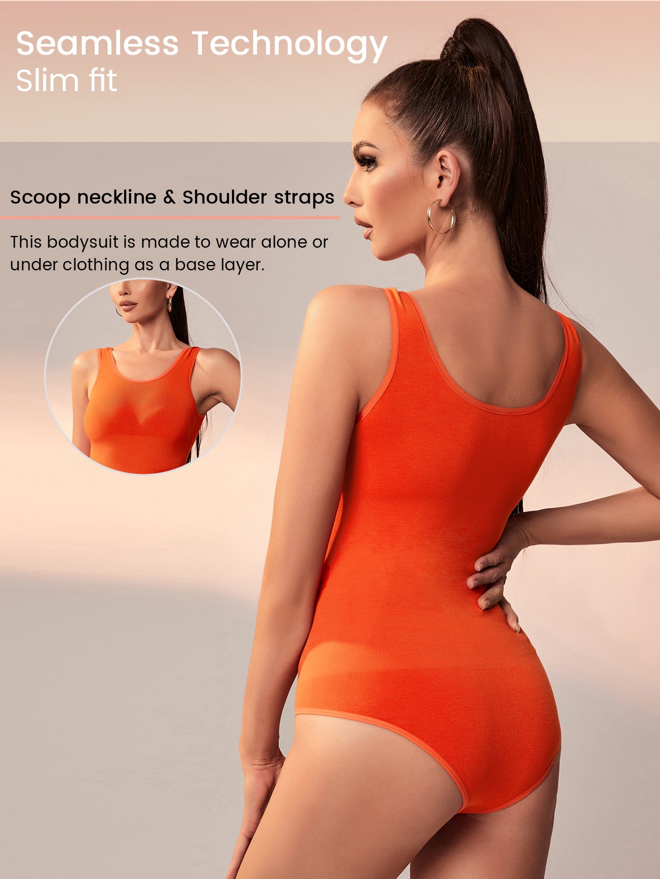 Basic Bodysuits for Women Seamless Body Shaper Sleeveless Tank Top Bodysuit