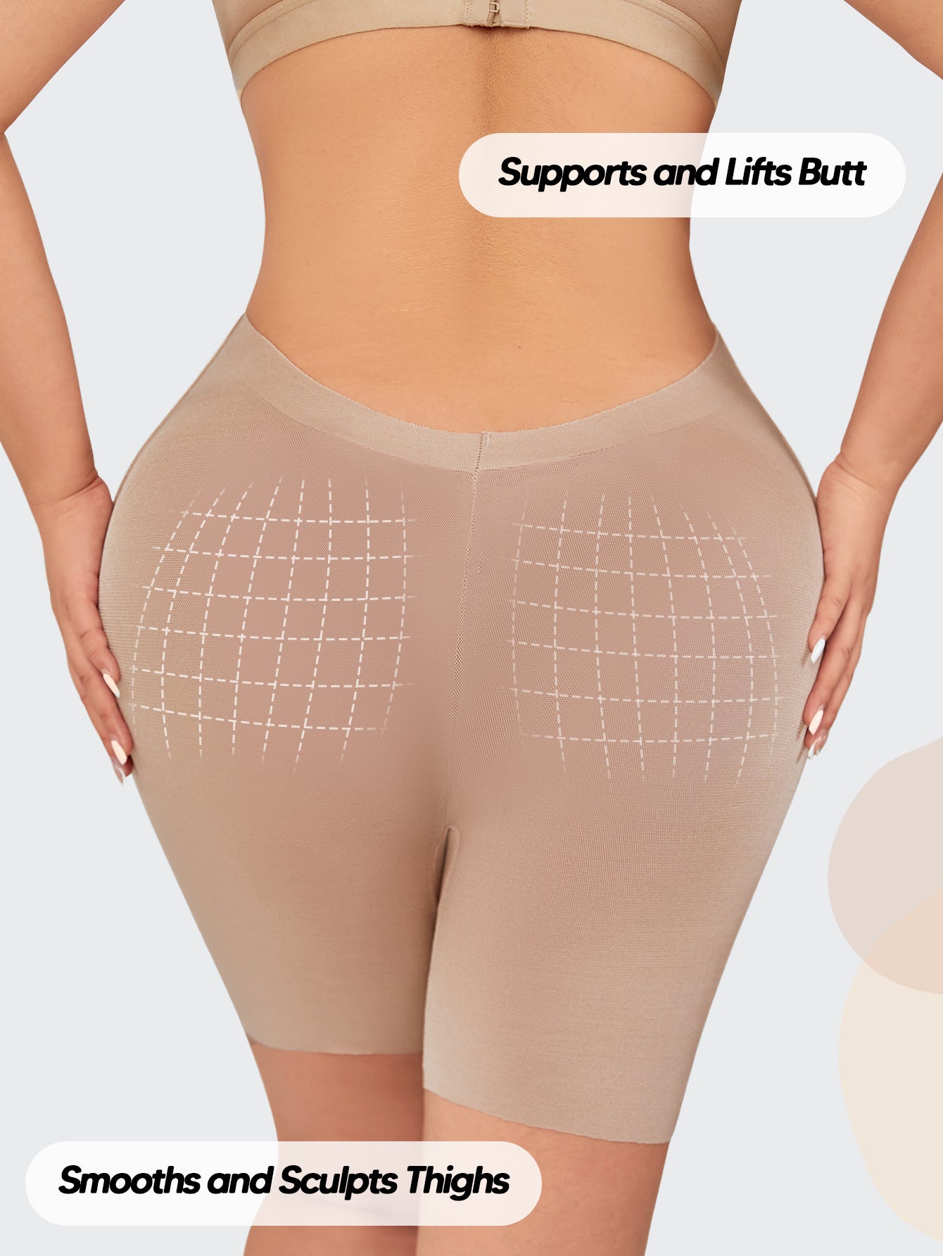 Sheer Sculpt Shaping Boyshorts Panties for Women Slip Shorts Underwear