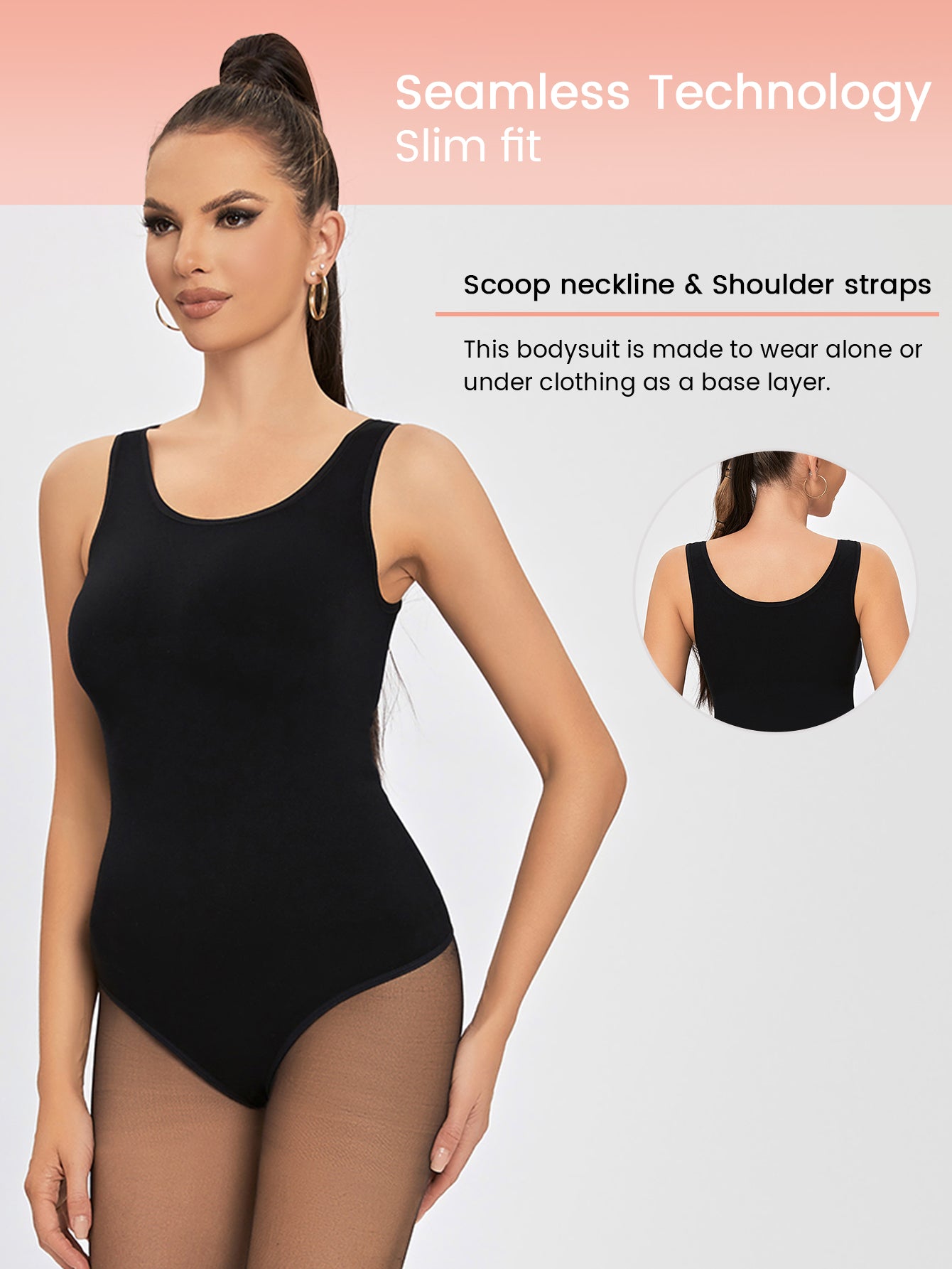 Basic Bodysuits for Women Seamless Body Shaper Sleeveless Tank Top Bodysuit