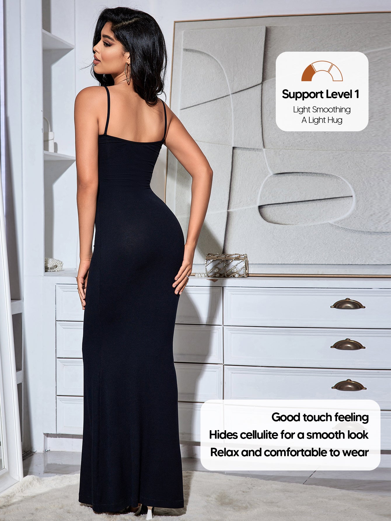 Women's Lounge Slip Maxi Dress Sexy Ribbed Bodycon Dresses