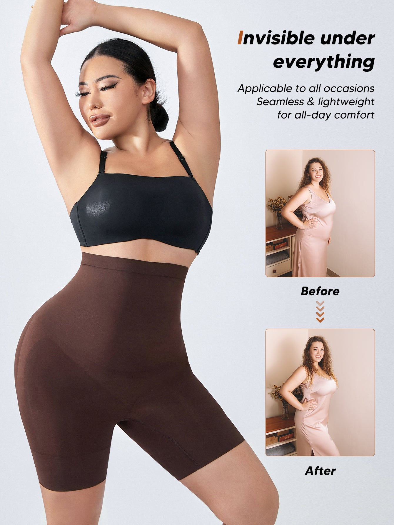 High Waisted Body Shaper Shorts Shapewear for Women Girdle Tummy Slimmer