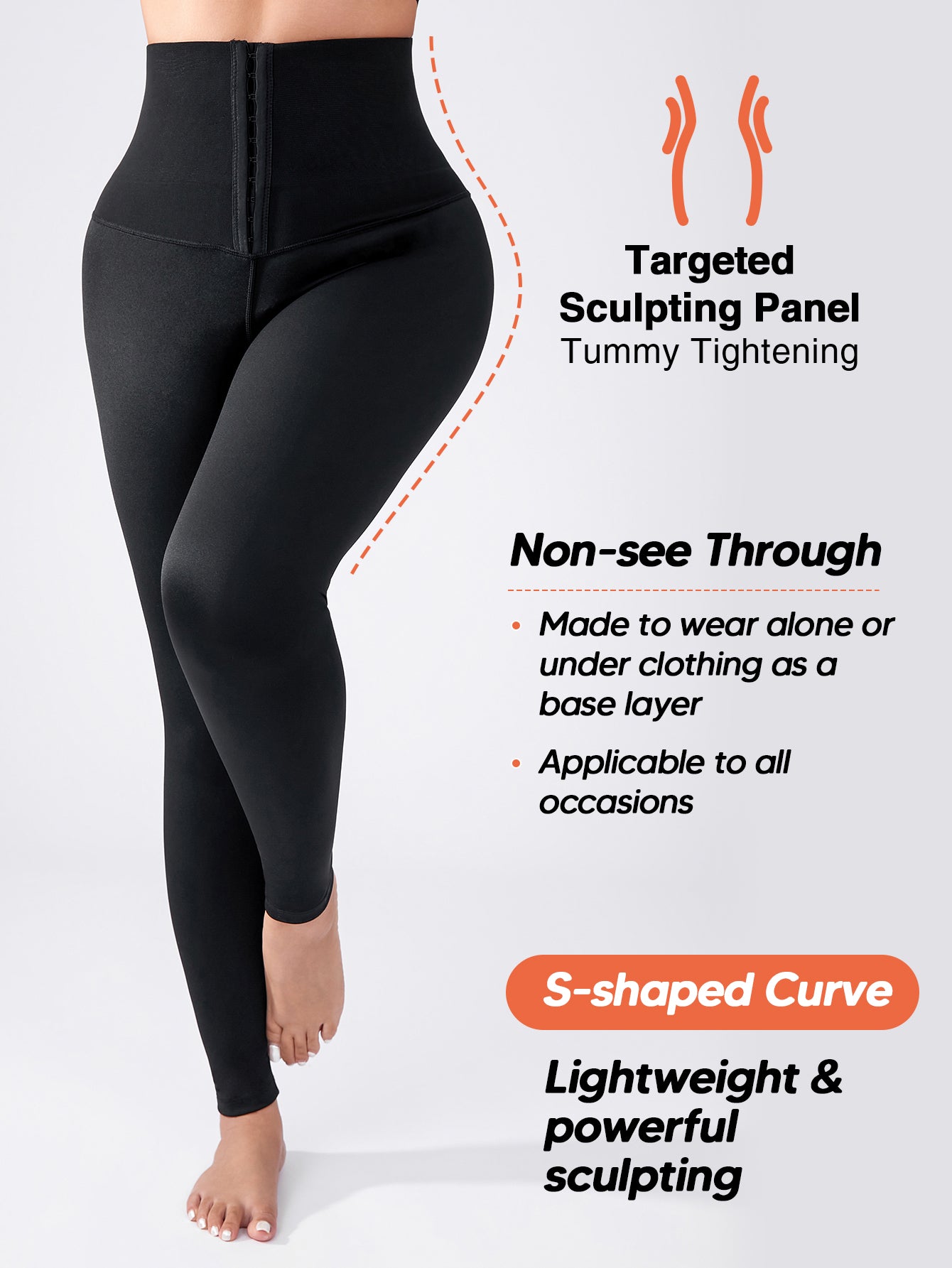 Women Compression Corset Waist Trainer Pants Body Shaper High Waisted Leggings