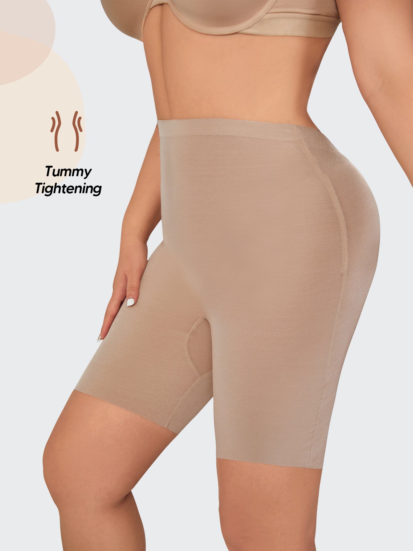 Sheer Sculpt Shaping Boyshorts Panties for Women Slip Shorts Underwear