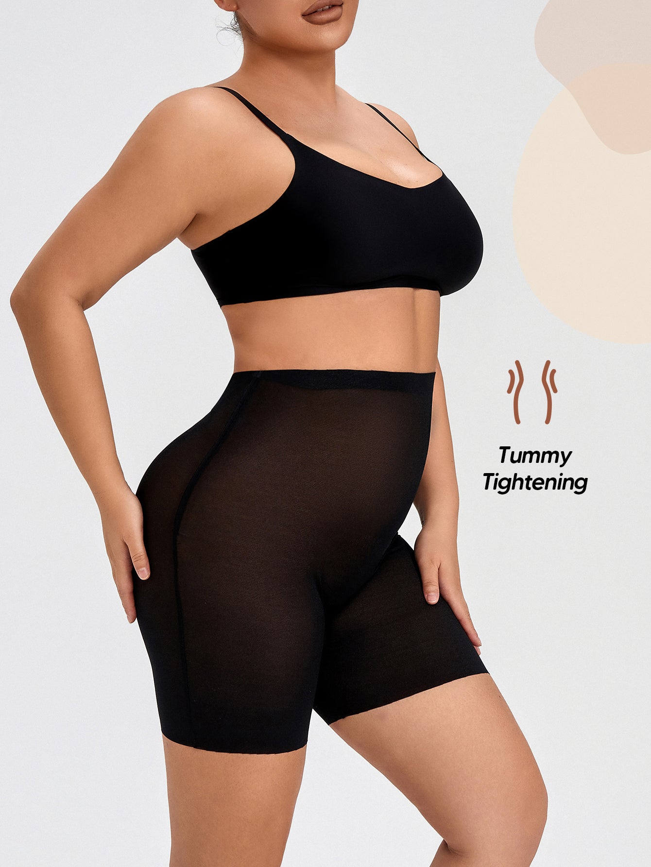 Sheer Sculpt Shaping Boyshorts Panties for Women Slip Shorts Underwear