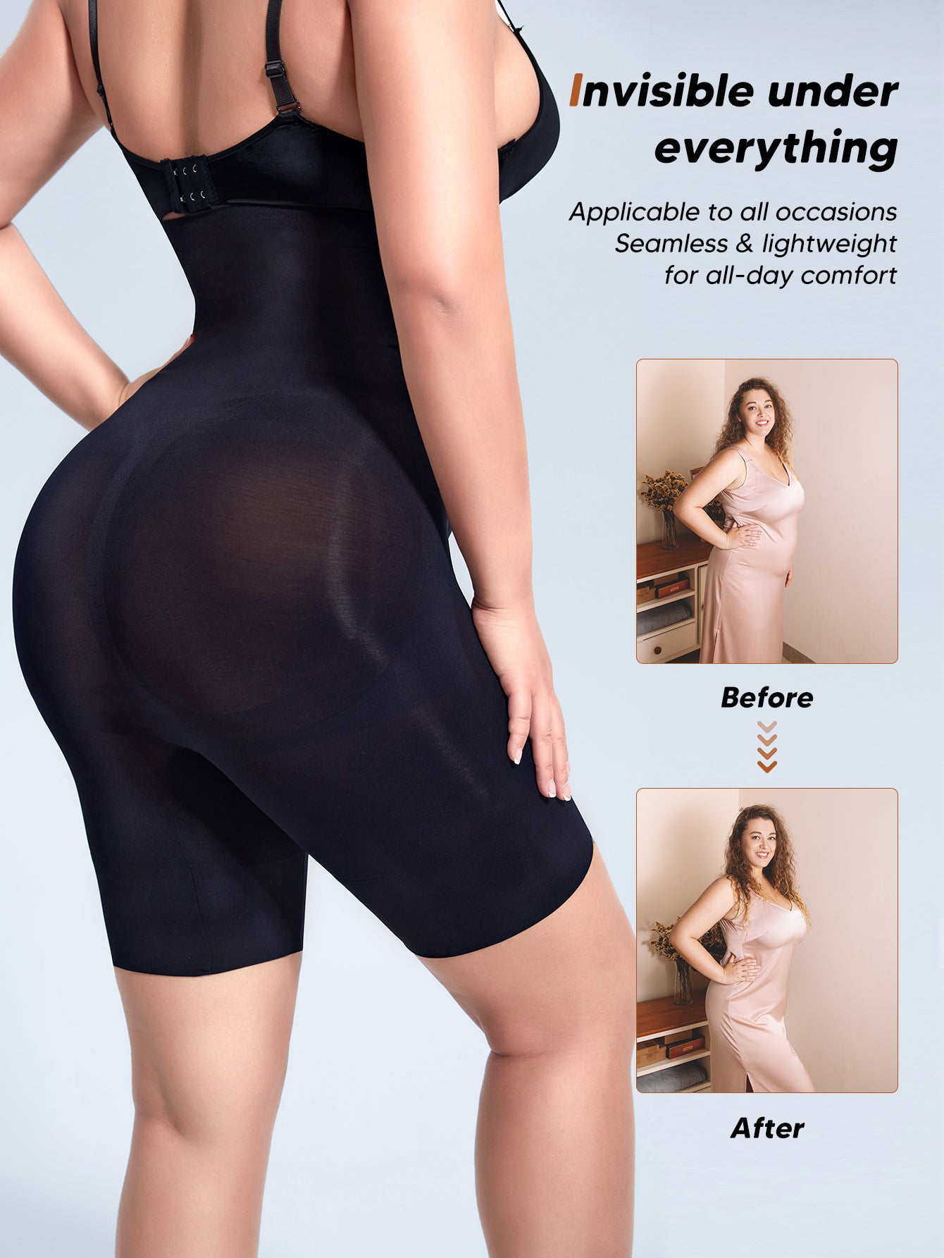 High Waisted Body Shaper Shorts Shapewear for Women Girdle Tummy Slimmer