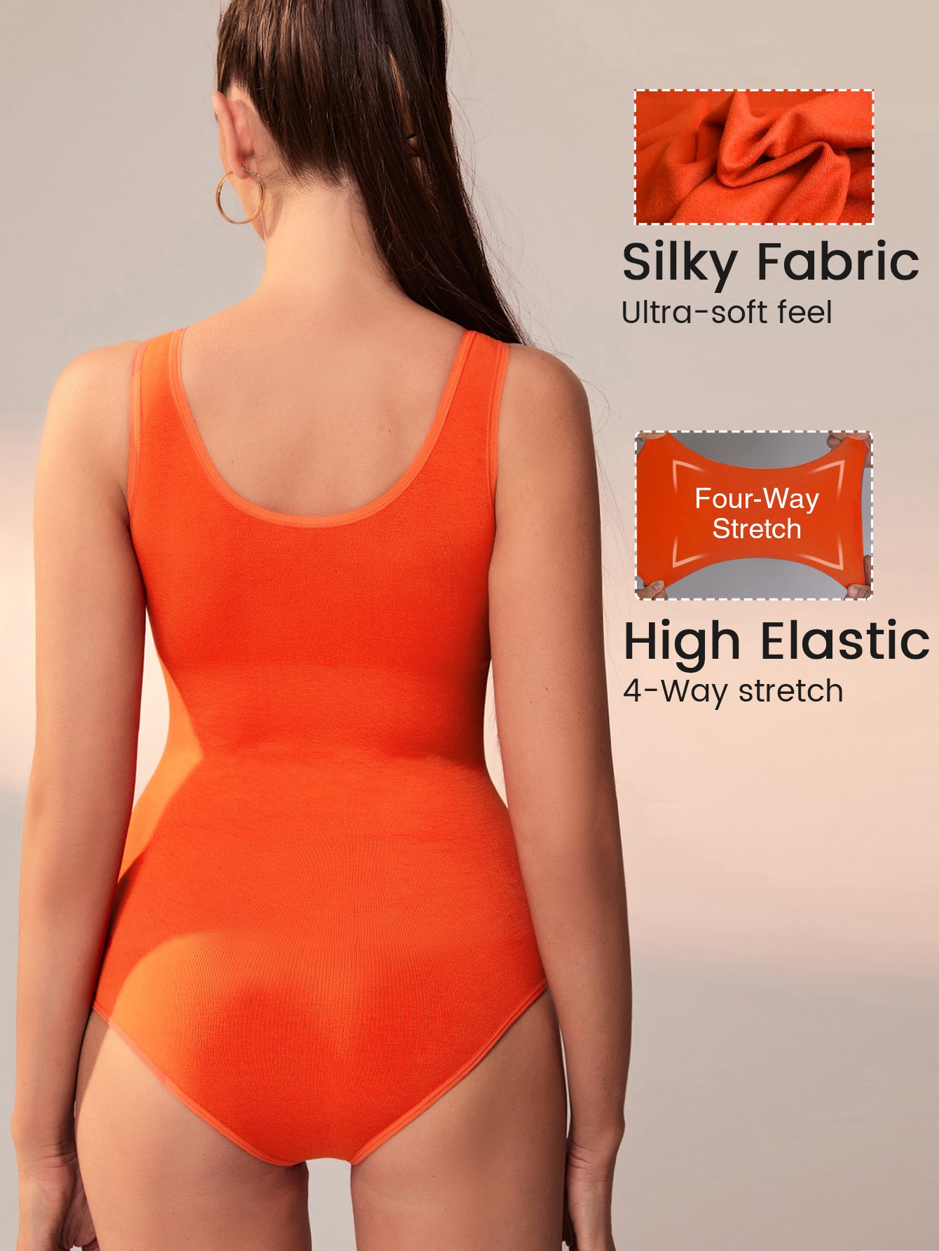 Basic Bodysuits for Women Seamless Body Shaper Sleeveless Tank Top Bodysuit