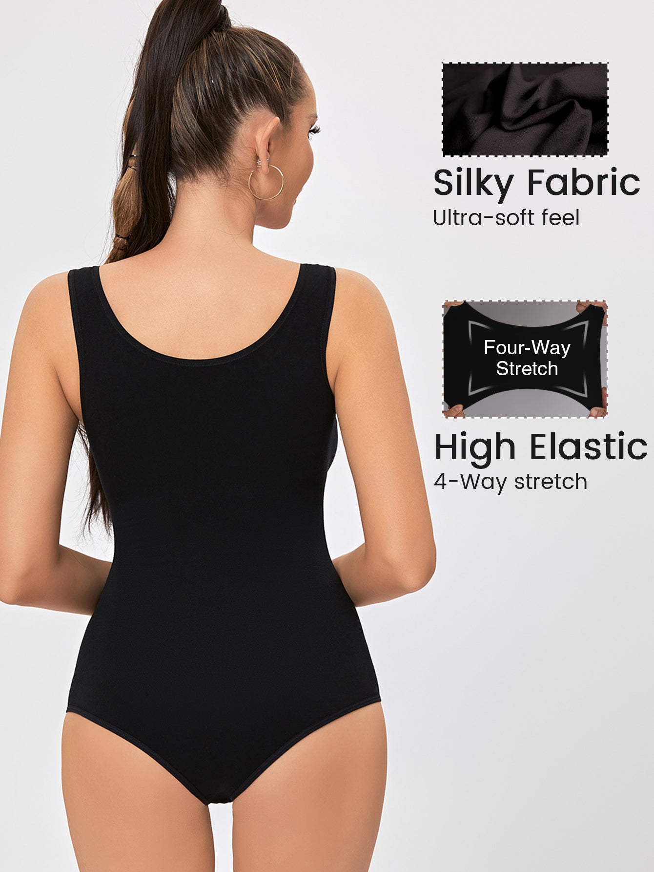 Basic Bodysuits for Women Seamless Body Shaper Sleeveless Tank Top Bodysuit