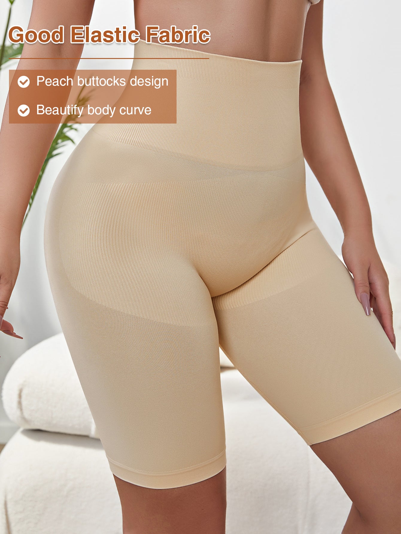 Tummy control 3 in 1 Seamless Mid-Thigh Shapewear Shorts