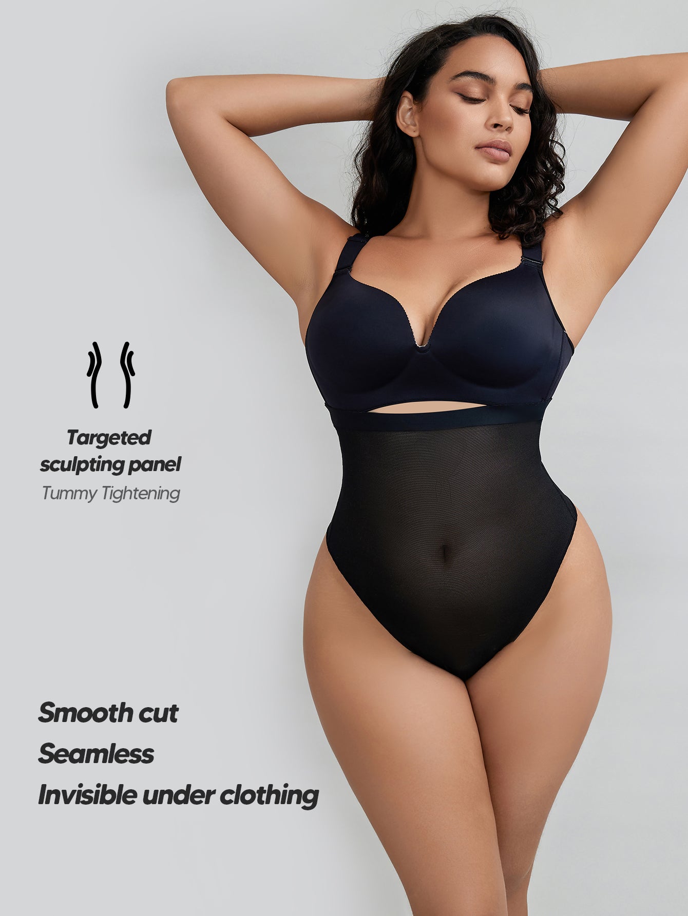 High Waist Comfort Slimming Thong Underwear Breathable Everyday Shaping Thong