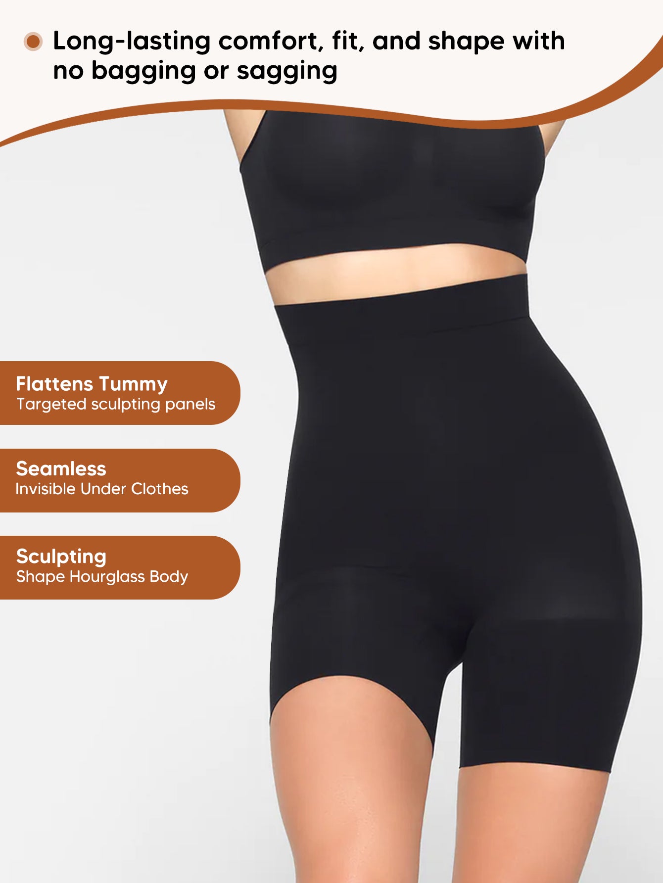 High Waisted Body Shaper Shorts Shapewear for Women Girdle Tummy Slimmer