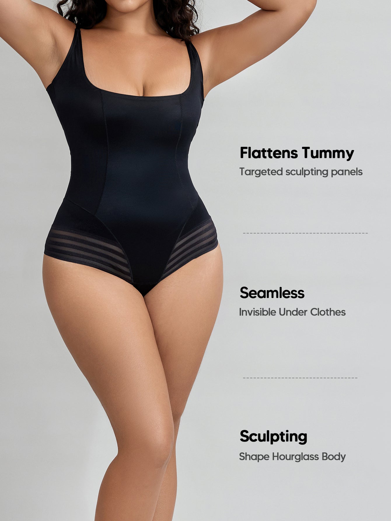 Women Sexy Thong Bodysuit Sleeveless Spaghetti Straps Body Shaper