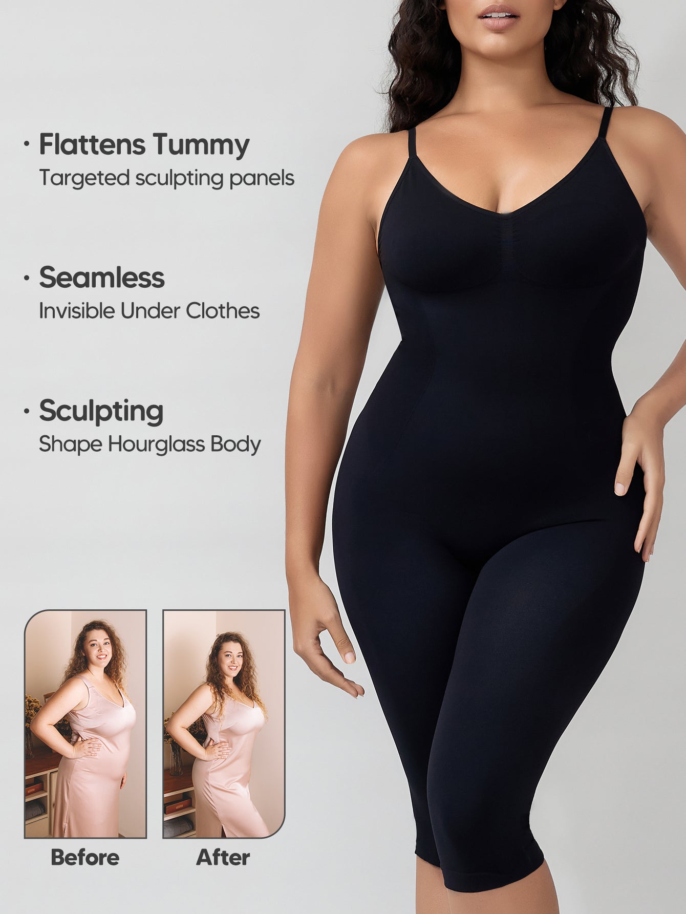 Seamless Backless Shapewear Strapless Bodysuits Women Low Back Body Shaper