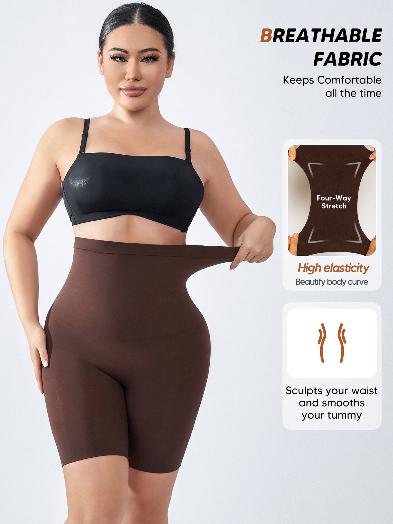 High Waisted Body Shaper Shorts Shapewear for Women Girdle Tummy Slimmer