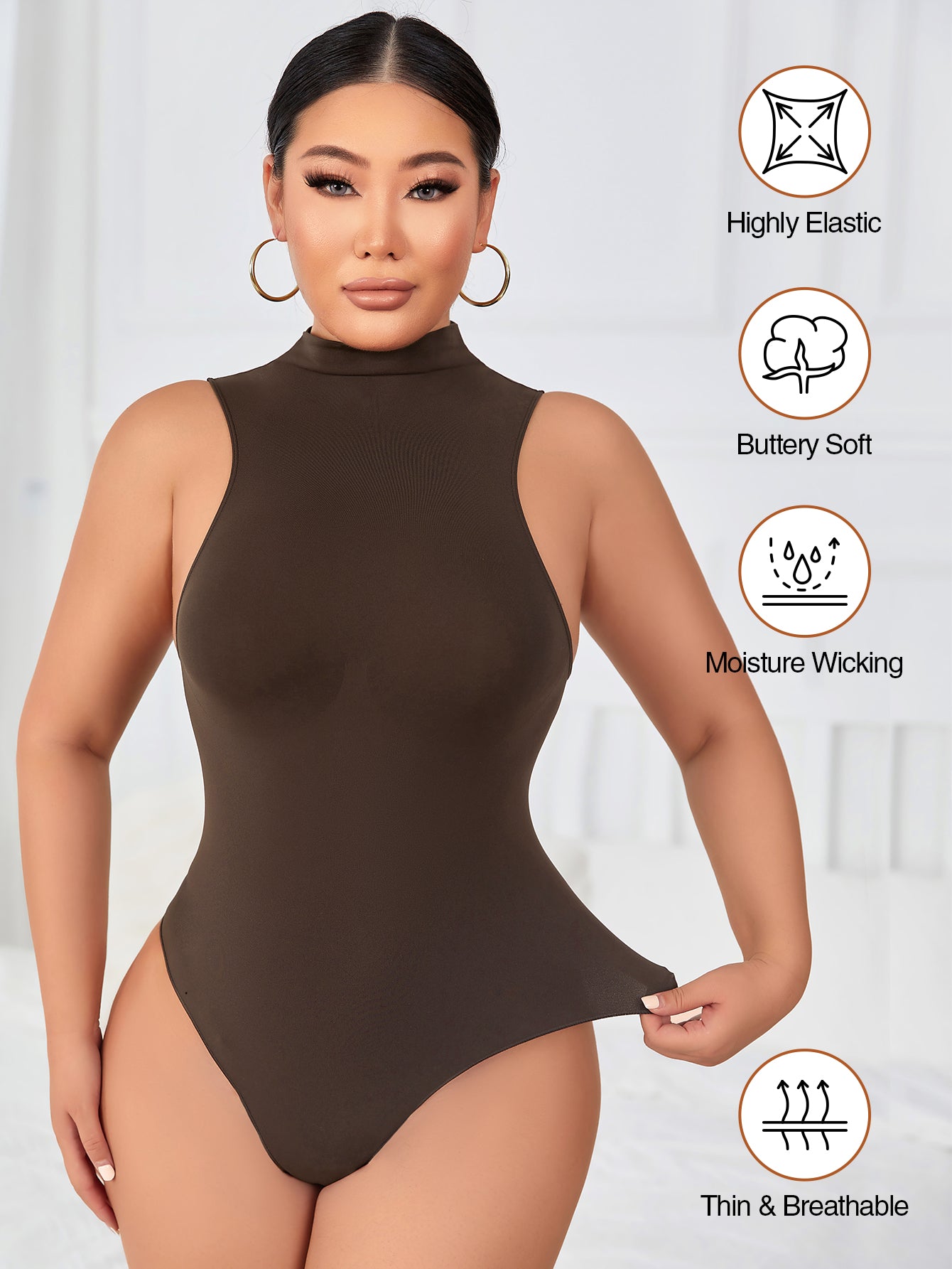 Tank Top Body Suits Women Sexy Crew Neck One Piece Sleeveless Racerback Halter