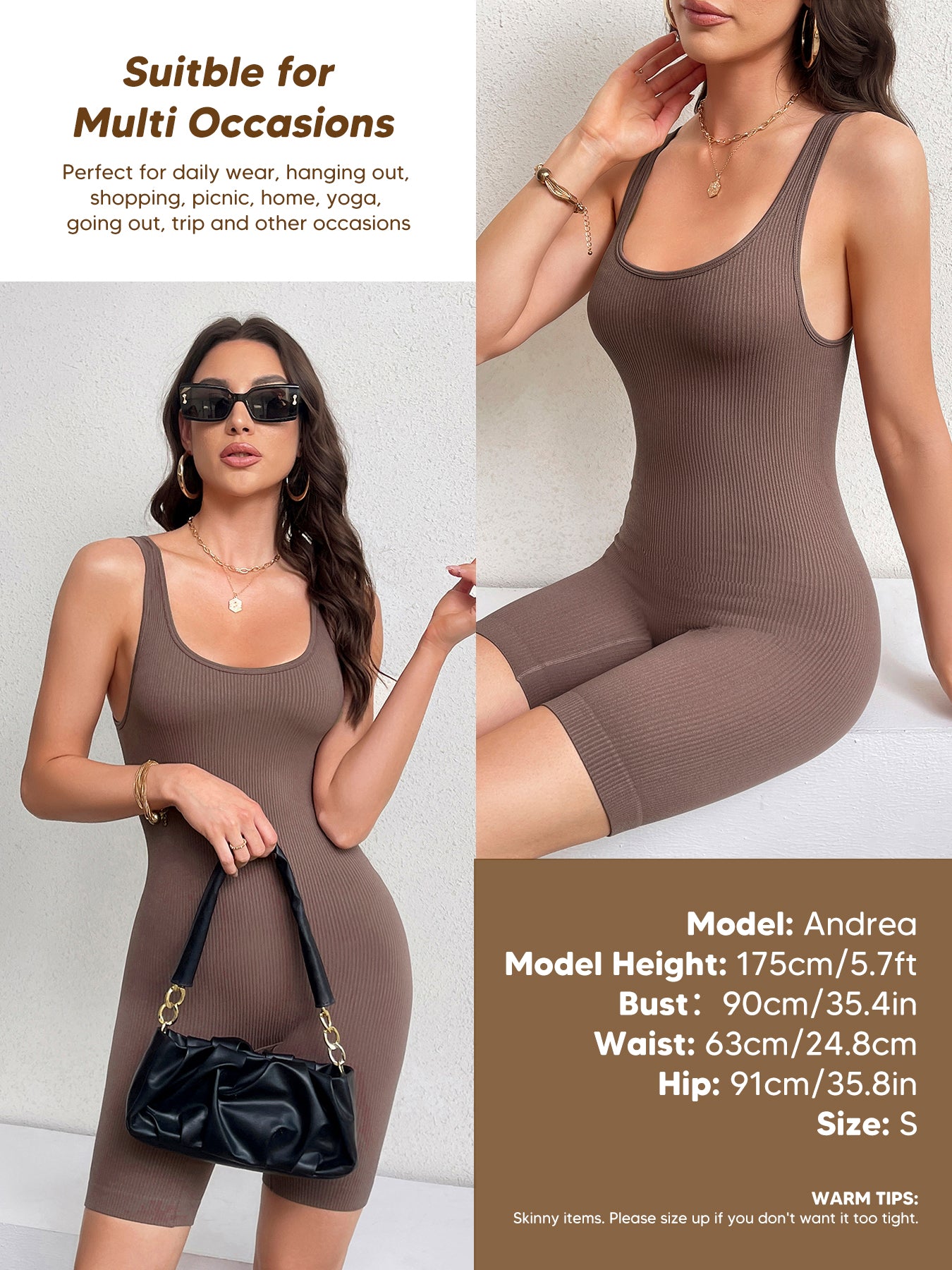 Women's Jumpsuits Seamless Ribbed One Piece Yoga Workout Tank Top Shorts