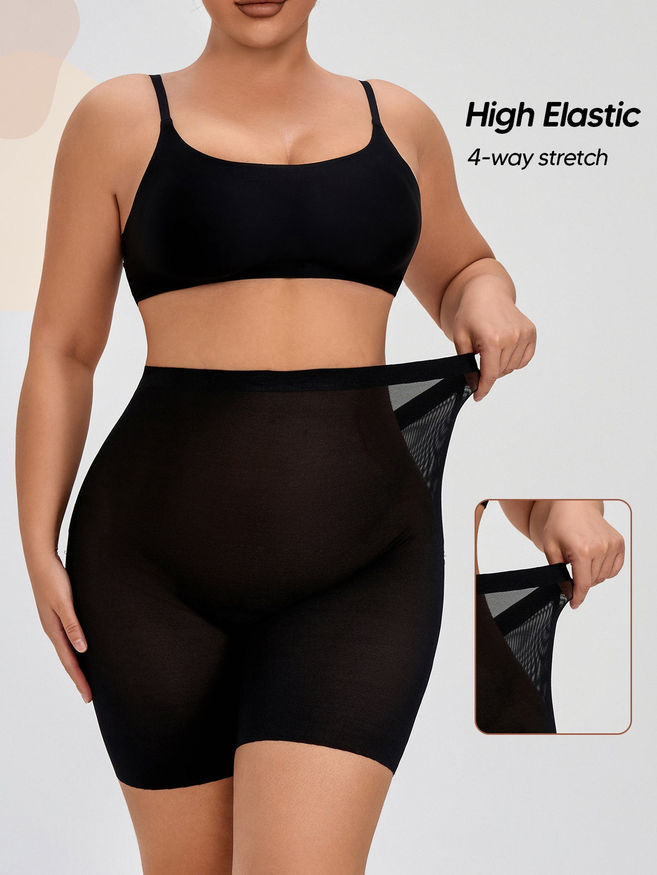 Sheer Sculpt Shaping Boyshorts Panties for Women Slip Shorts Underwear