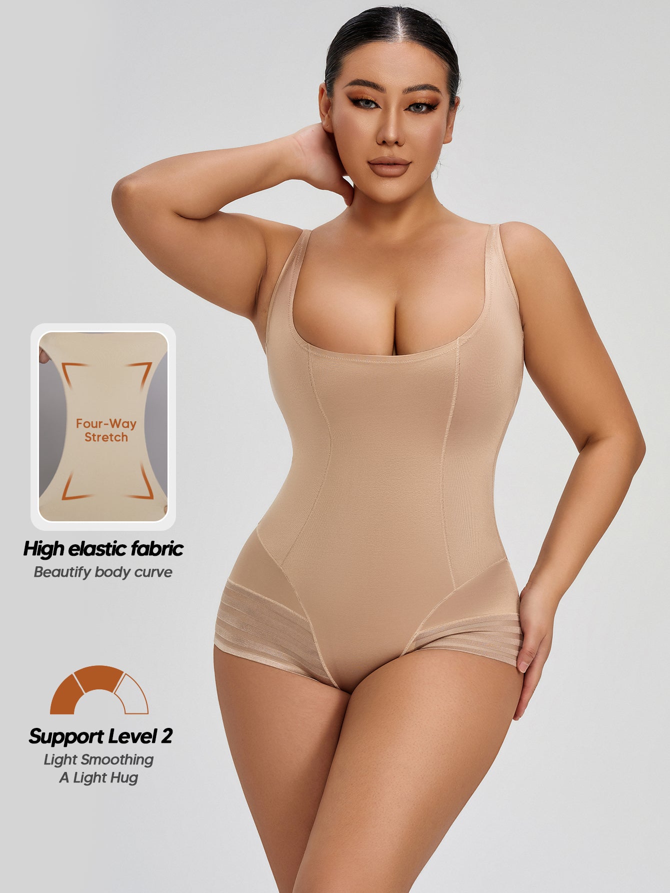 Women Sexy Thong Bodysuit Sleeveless Spaghetti Straps Body Shaper