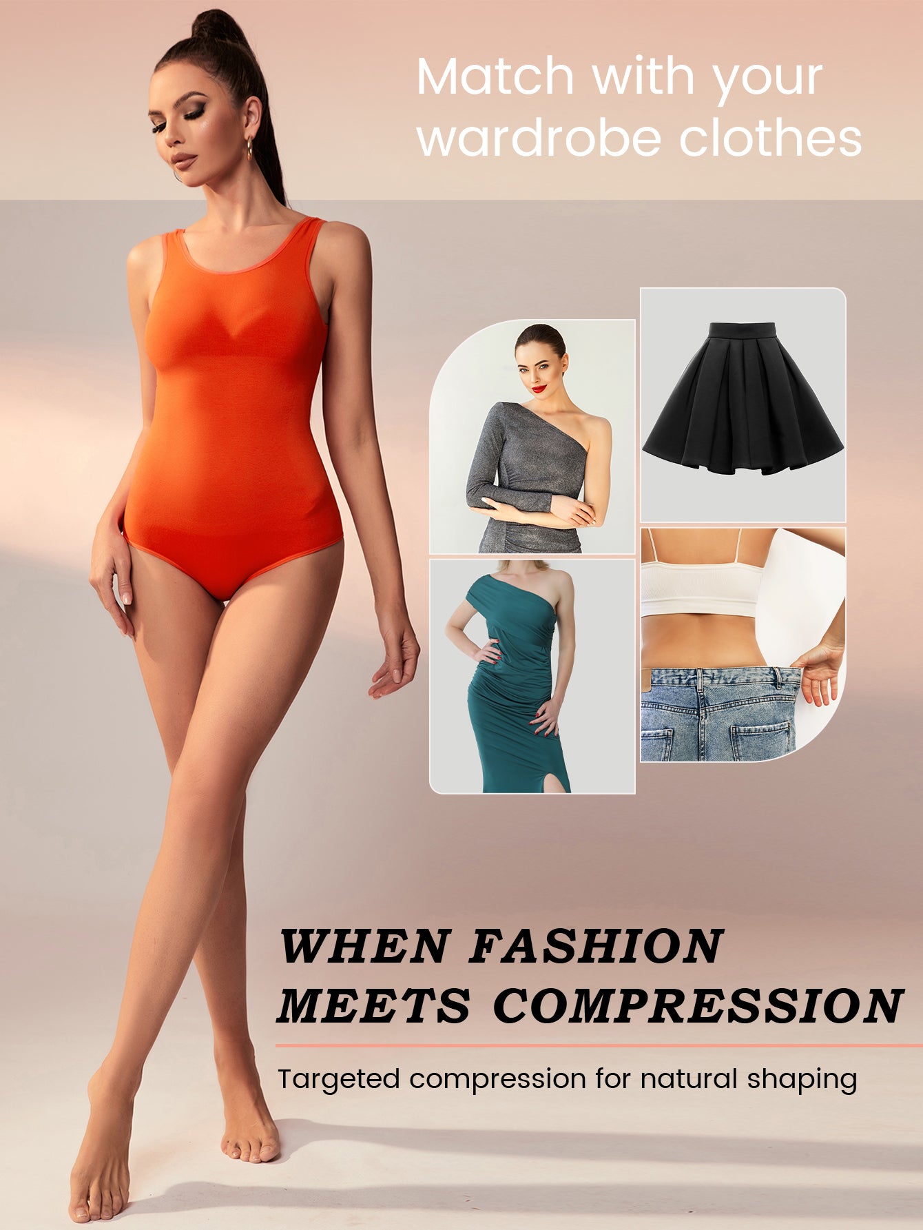 Basic Bodysuits for Women Seamless Body Shaper Sleeveless Tank Top Bodysuit